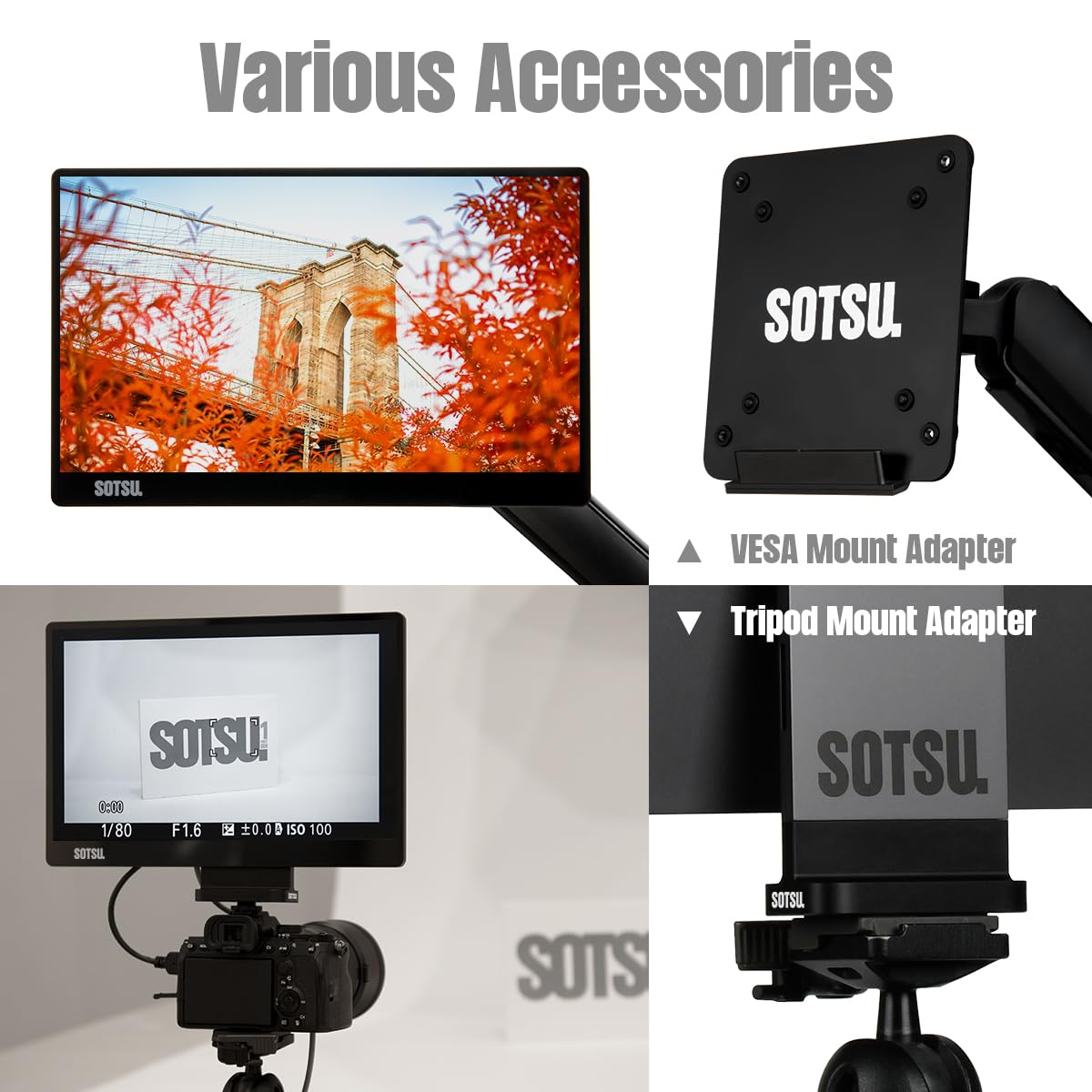 Sotsu Flipaction Go 14'' Portable Monitor|Fhd 1080P|400 Nits|99% Srgb|1200:1 | 5 Watts Only | Full Metal Cnc | Lightweight And S
