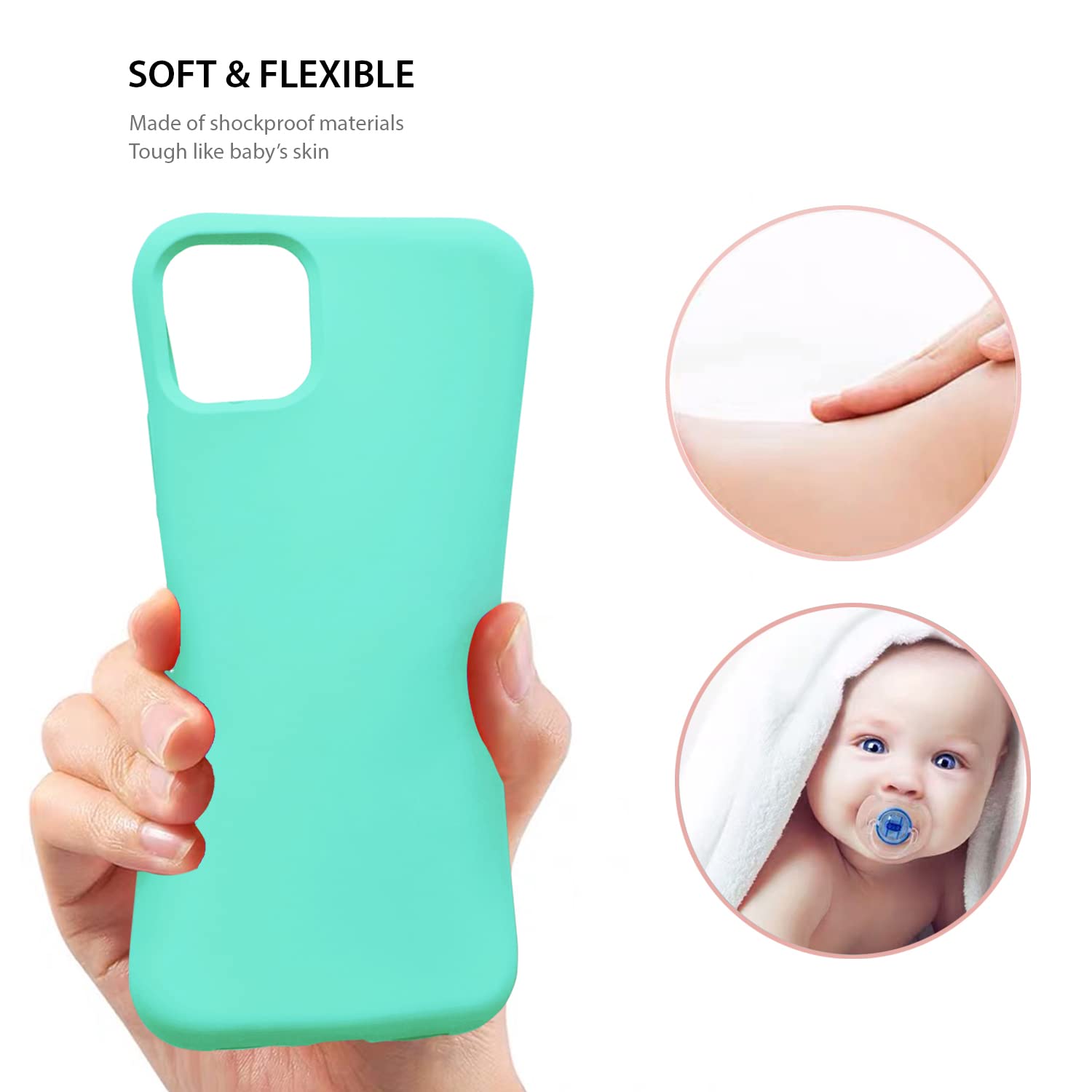 ZUSLAB Apple iPhone 12 Pro / iPhone 12 Silicone Phone Case Mint