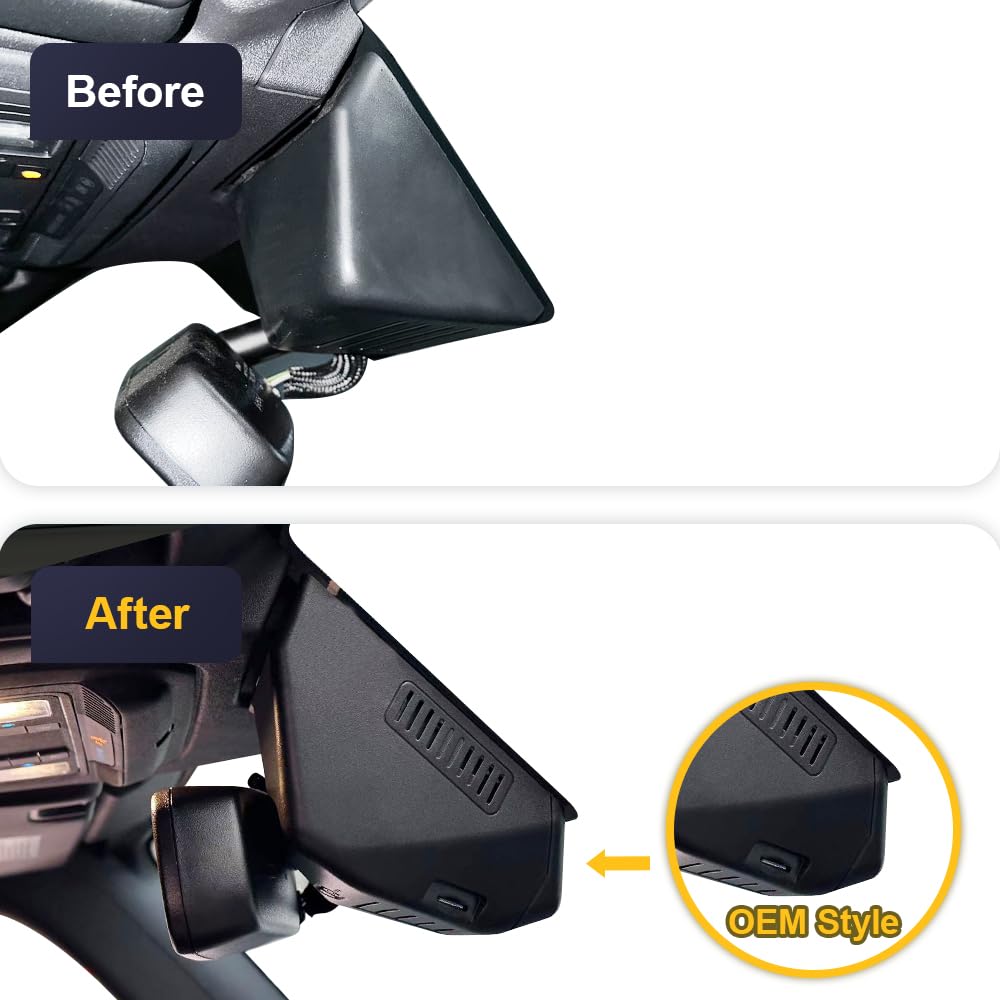 Fitcamx Front 4K+Rear 1080P Dash Cam For 2021 2024 Ford Bronco Base 2 Door 4 Door Big Bend Black Diamond & Rapor 2022 2024 (Gen6