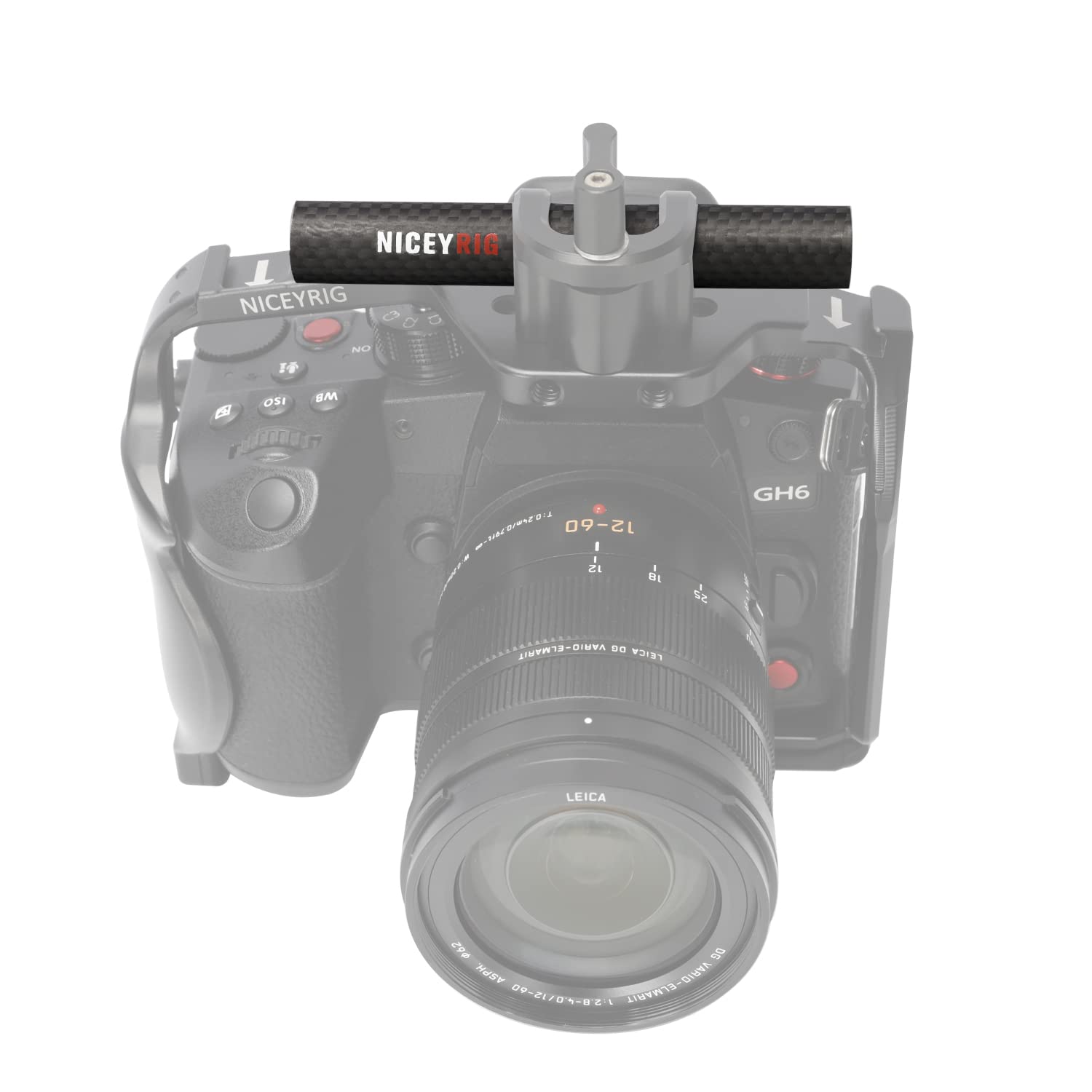 Niceyrig 15Mm Carbon Fiber Rod 4 Short Rod For Camera Cage Rig, Top Handle, 15Mm Rail Block [Pack Of 2] - 554