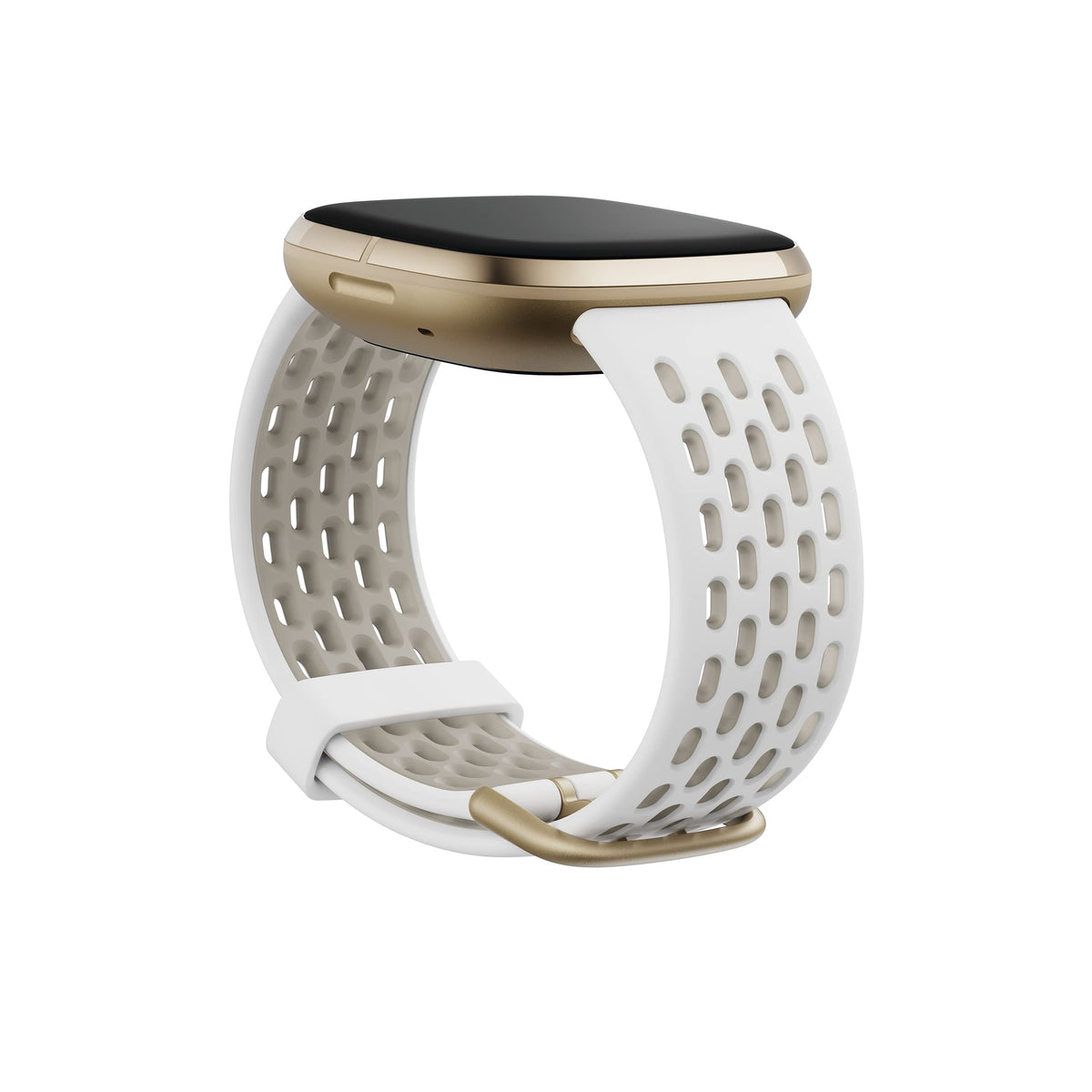 Fitbit Sense & Fitbit Versa 3 Accessory Band, Official Fitbit Product, Sport, Whitelunar White, Large