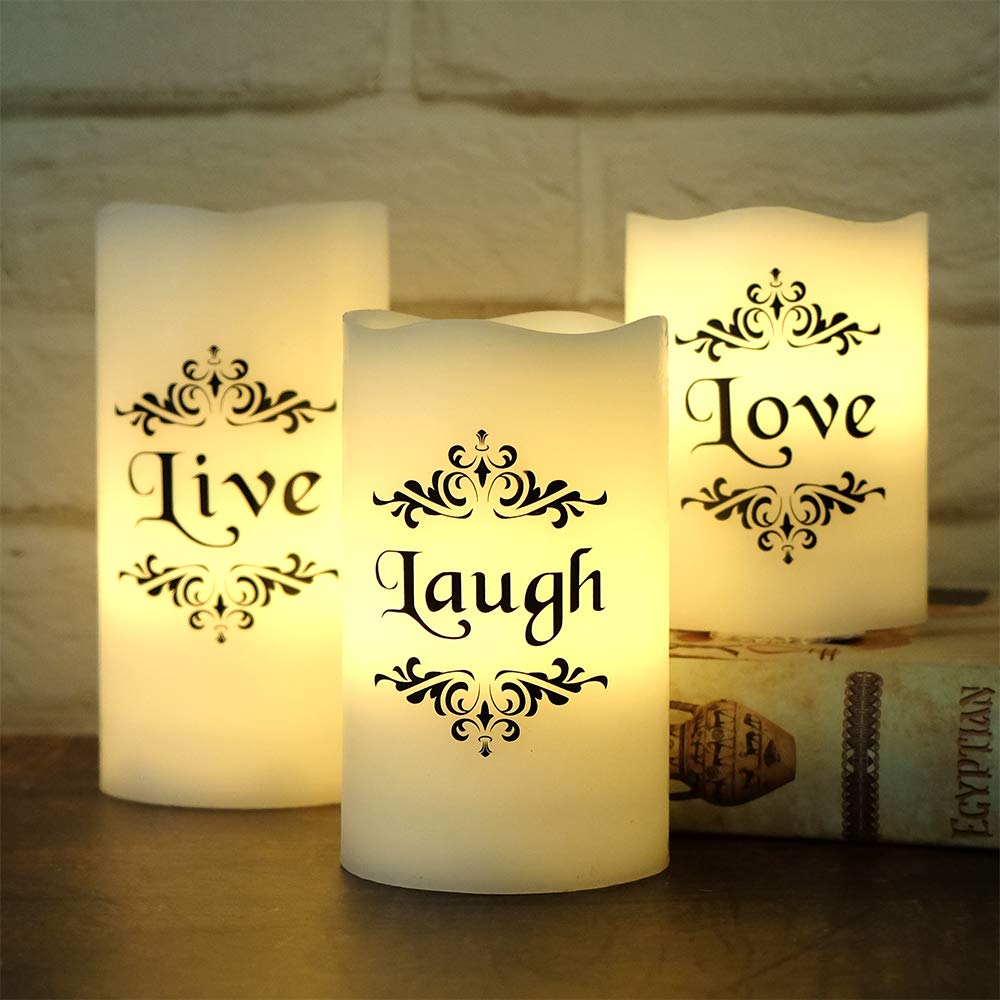 Eldnacele Color Changing Pillar Candles Battery Operated Flickering Flameless Candles Multi Colored With Remote Control Timer