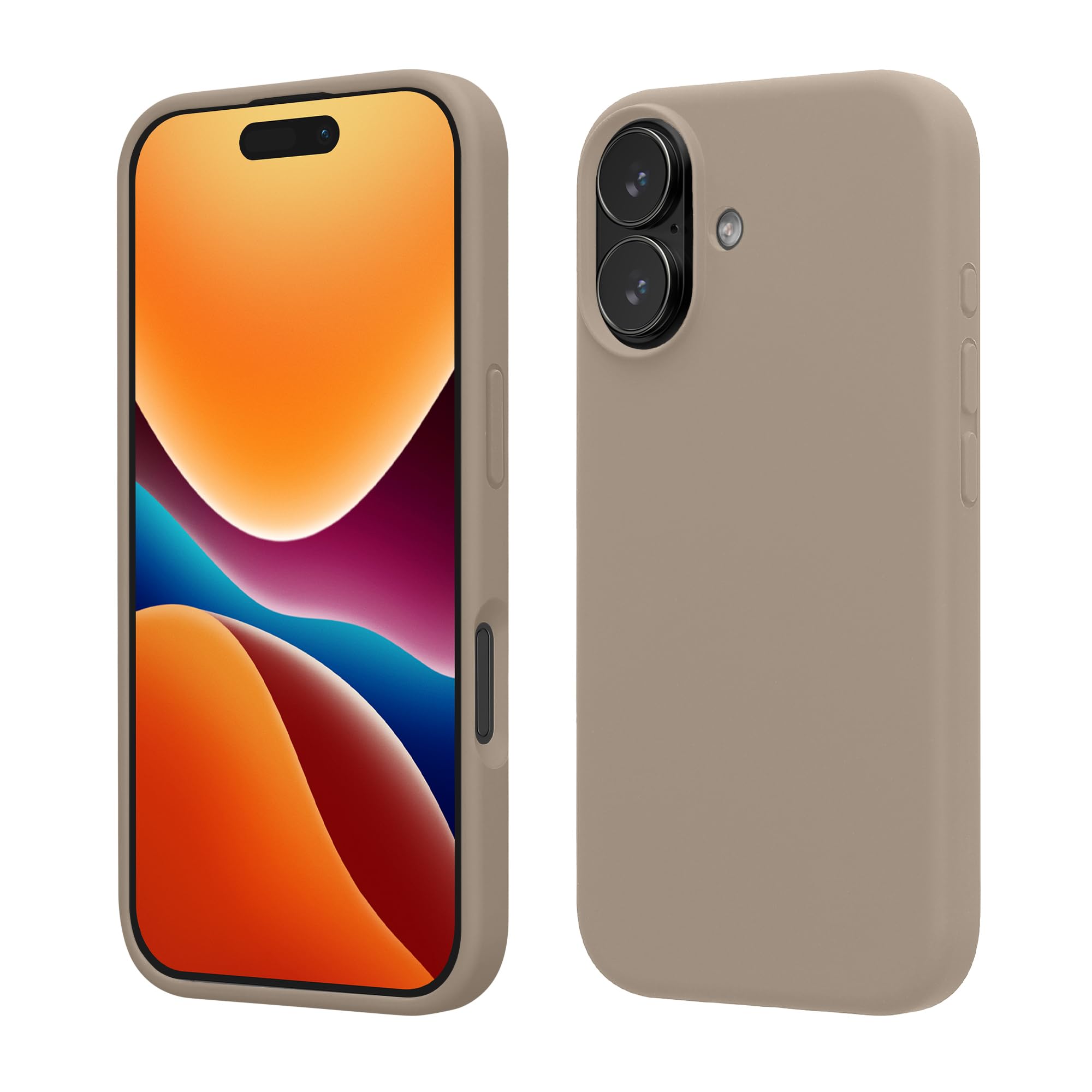 kwmobile Case Compatible with Apple iPhone 17 Case - TPU Silicone Phone Cover with Soft Finish - Taupe