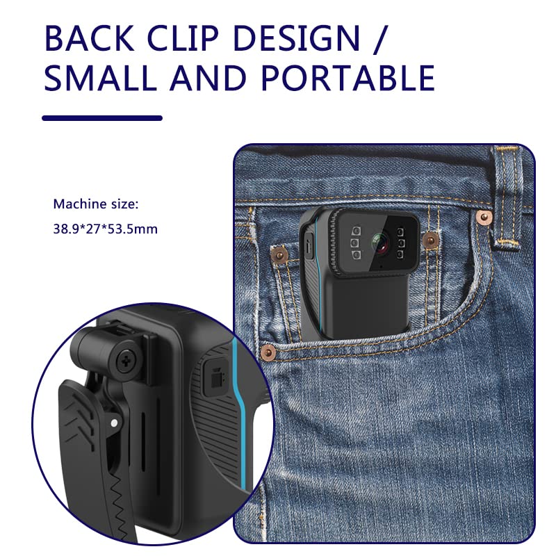 Weiibdie 1080P Body Cameras With Audio And Video Recording, 64Gb Memory,Night Vision,Waterproof Shell,Wifi Hotspot,Personal Mini