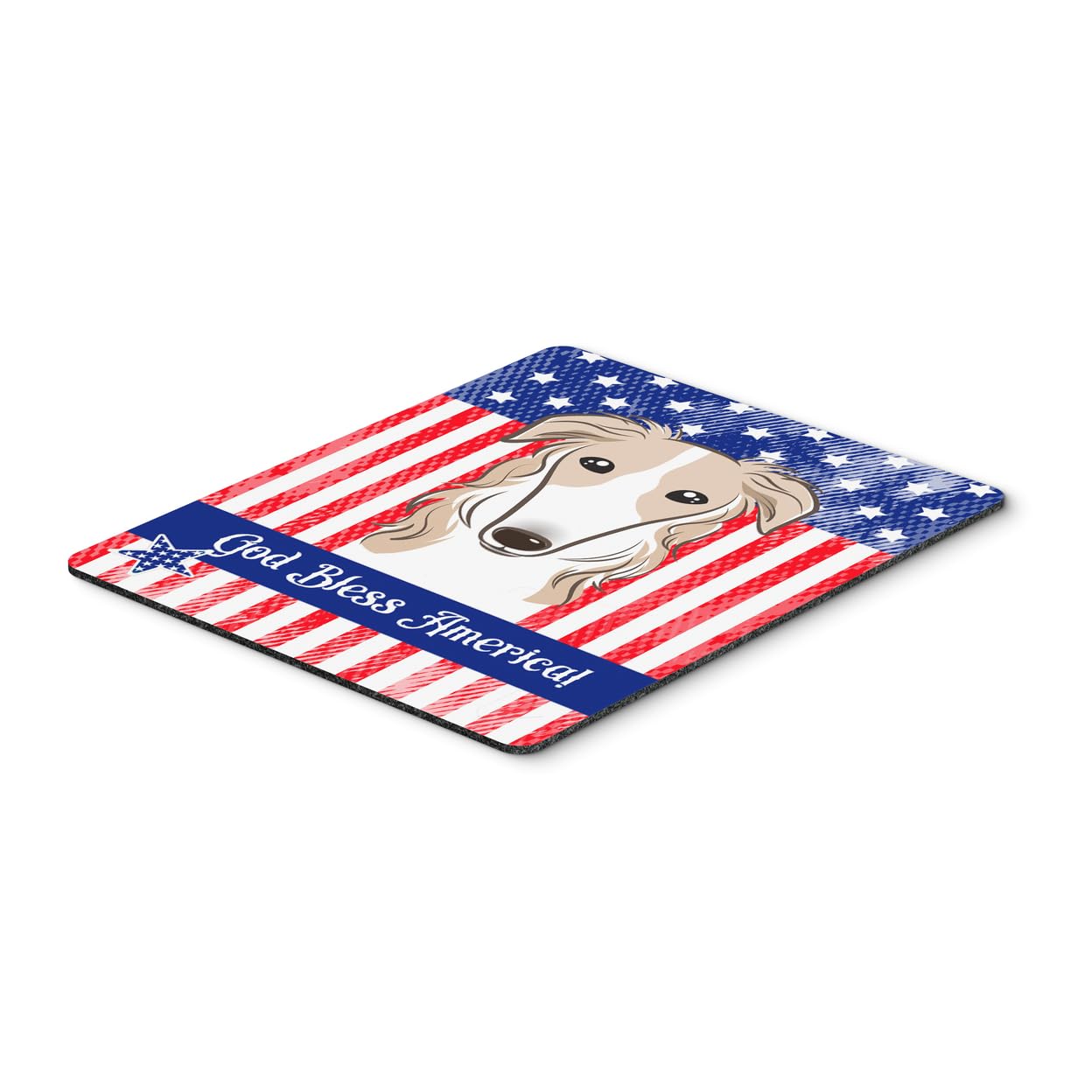 Carolines Treasures BB2158MP American Flag and Borzoi Mouse Pad, Hot Pad or Trivet for Home Office Gaming Working Computers Lap