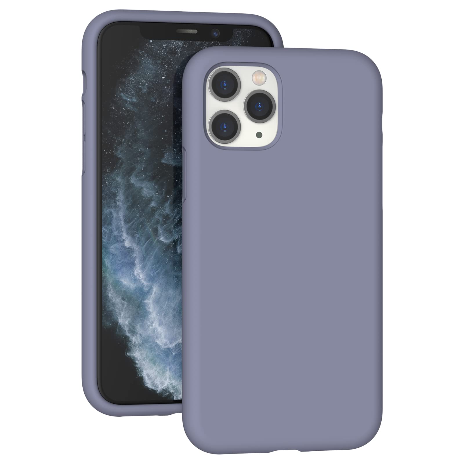 K TOMOTO Compatible with iPhone 11 Pro Max Case 6.5 Inch, Full Body Protection Liquid Silicone Gel Rubber Cover with Microfiber 