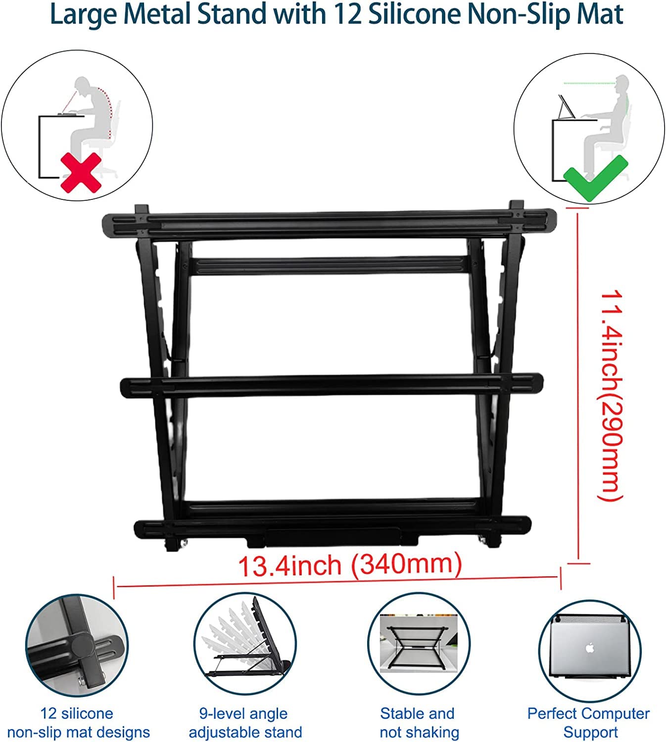 Welzk Diamond Painting Light Board A3, With Large Metal Stand, L:18.5    W:13.6 Inchs Large Diamond Painting Light Pad, Dimmable