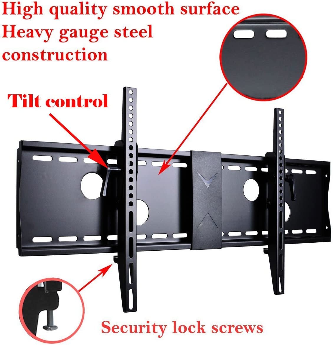 Videosecu Tilt Tv Wall Mount Bracket For Most 37-75 Plasma Lcd Led Flat Panel Televisions With Vesa 200X100 200X200 300X200 300X