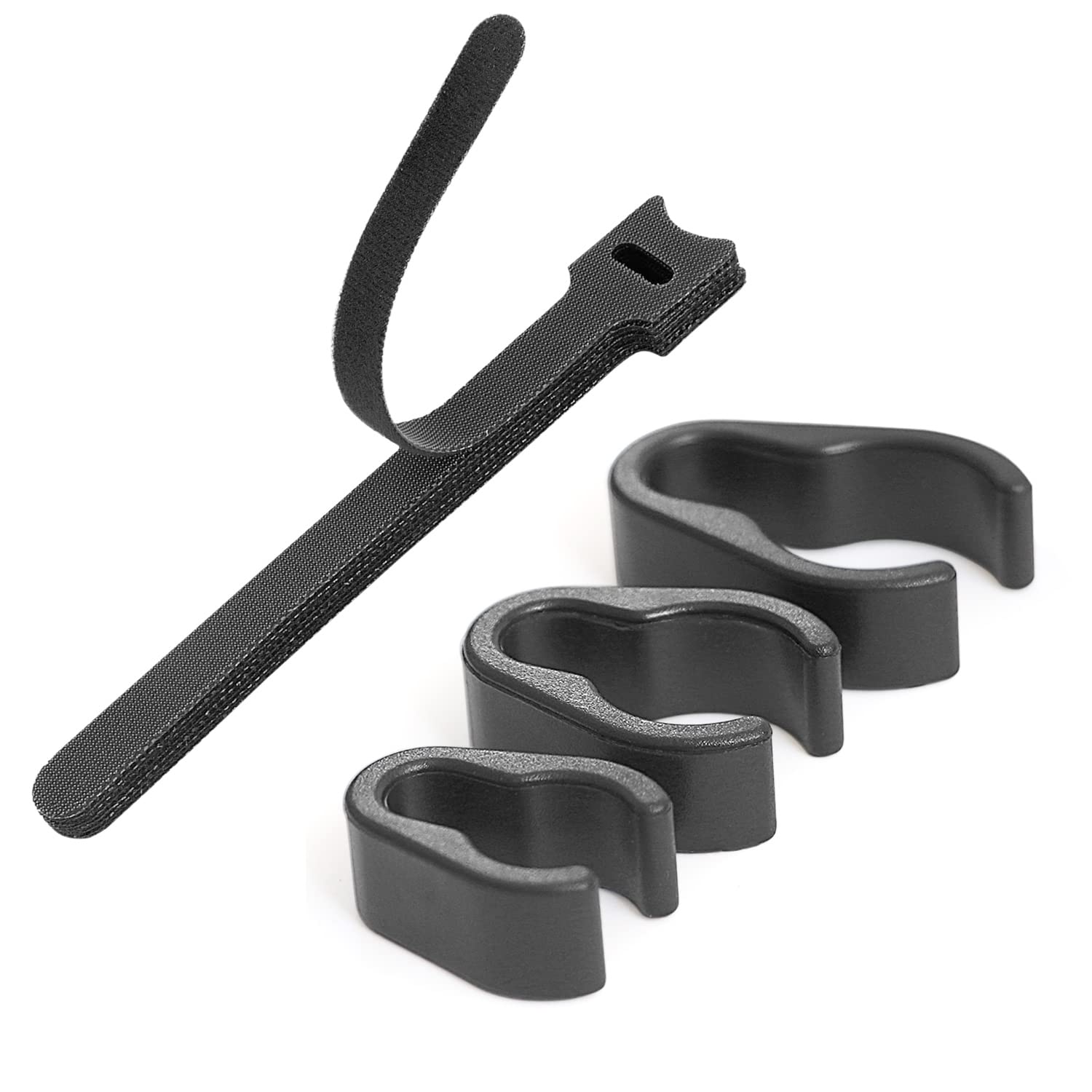 Alekor Microphone Stand Cable Clips   Boom Pole Cable Clips Clamp Plastic Mount   Multiple Sizes With Cable Ties (32 Pcs)