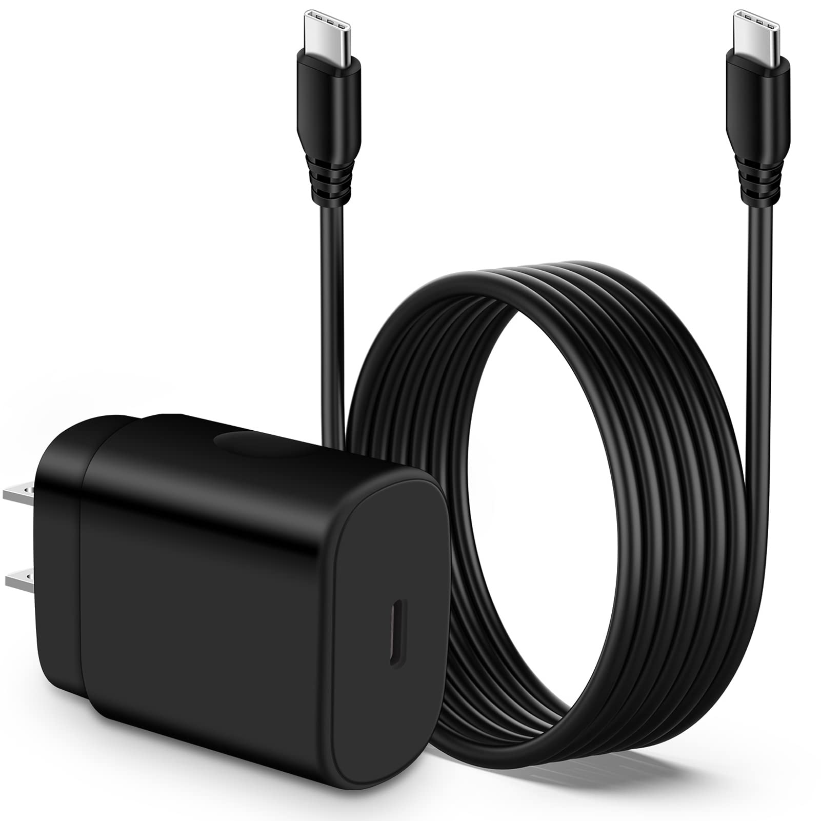 25W Samsung Fast Type C Charger For Samsung Galaxy S24 Ultra A54 5G A15 5G A14 A13 A24 A53 A03S A23 A04S A33 S24 S23 S22 S21 S20, Z Flip 5 Z Fold 5,10Ft 60W C To C Cable Fast Charging Block Phone Cord