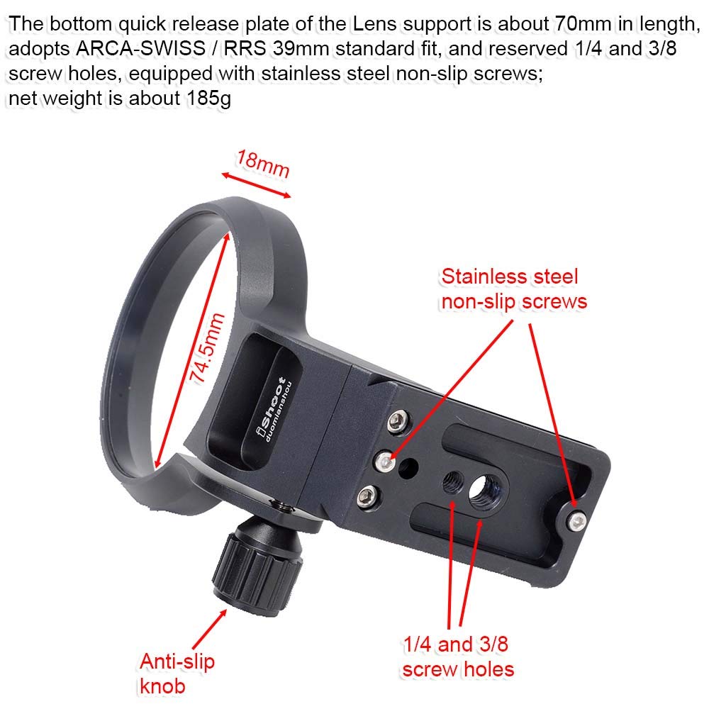 Ishoot Metal Tripod Mount Ring Lens Collar Compatible With Canon Rf 28 70Mm F/2L Usm, Lens Support Holder Bracket Bottom Is Arca