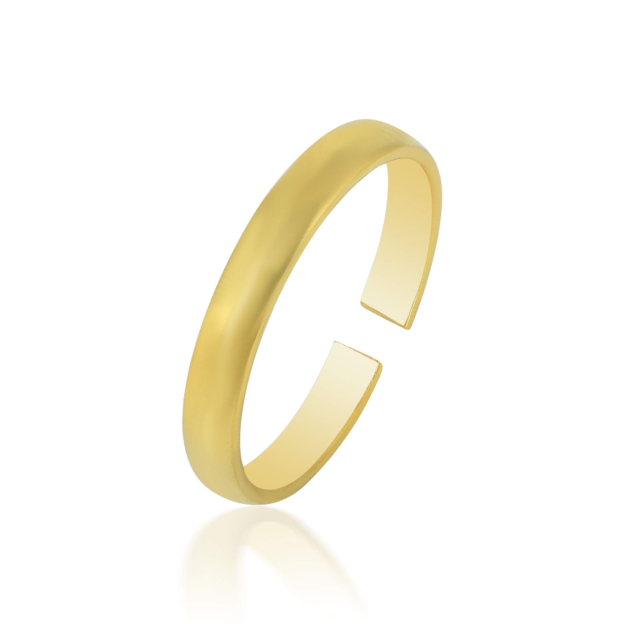 Dzine Trendz Brass Goldplated Fingerring Free Size Challa For Men Women (Dt6552Orrm)