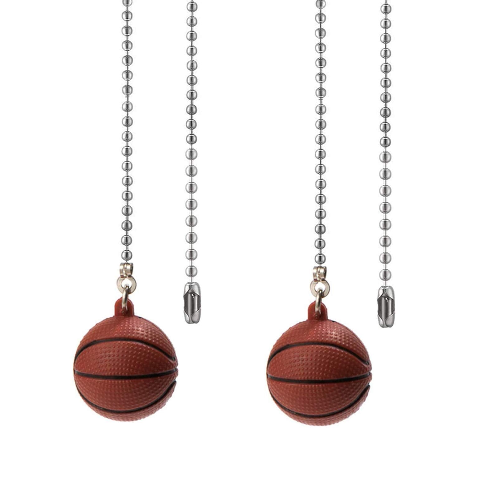 Ceiling Fan Pull Chain Ornaments Extension Basketball Light Pull Chains for Ceiling Fans Lights Lamp 2Pack