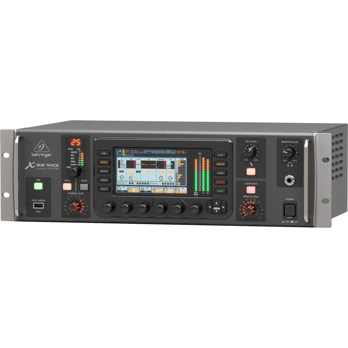 Behringer X32 Rack Digital Mixer - Black, Compact Design, Professional Audio Interface for Live Sound and Studio Recording