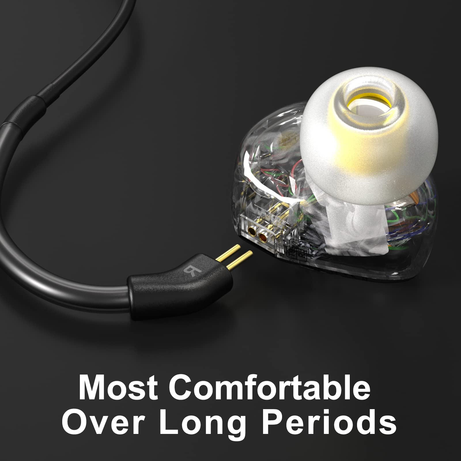 Xvive T9 In Ear Monitor Headphones Dual Knowles Ba Drivers Iem For Studio, Band Rehearsal, Live Performance (T9)