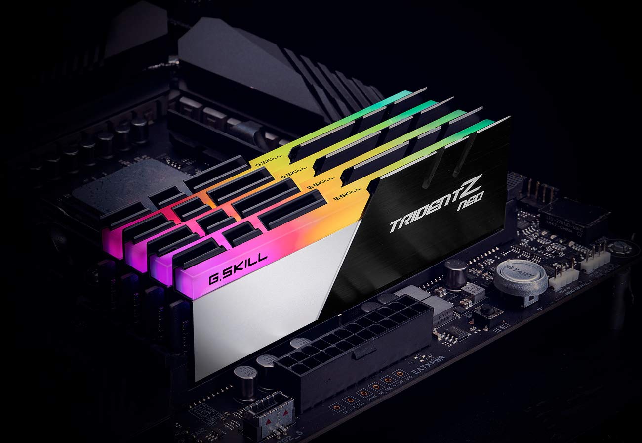 G.Skill Trident Z Neo Series 128Gb (4 X 32Gb) 288 Pin Sdram (Pc4 25600) Ddr4 3200 Cl16 18 18 38 1.35V Quad Channel Desktop Memor