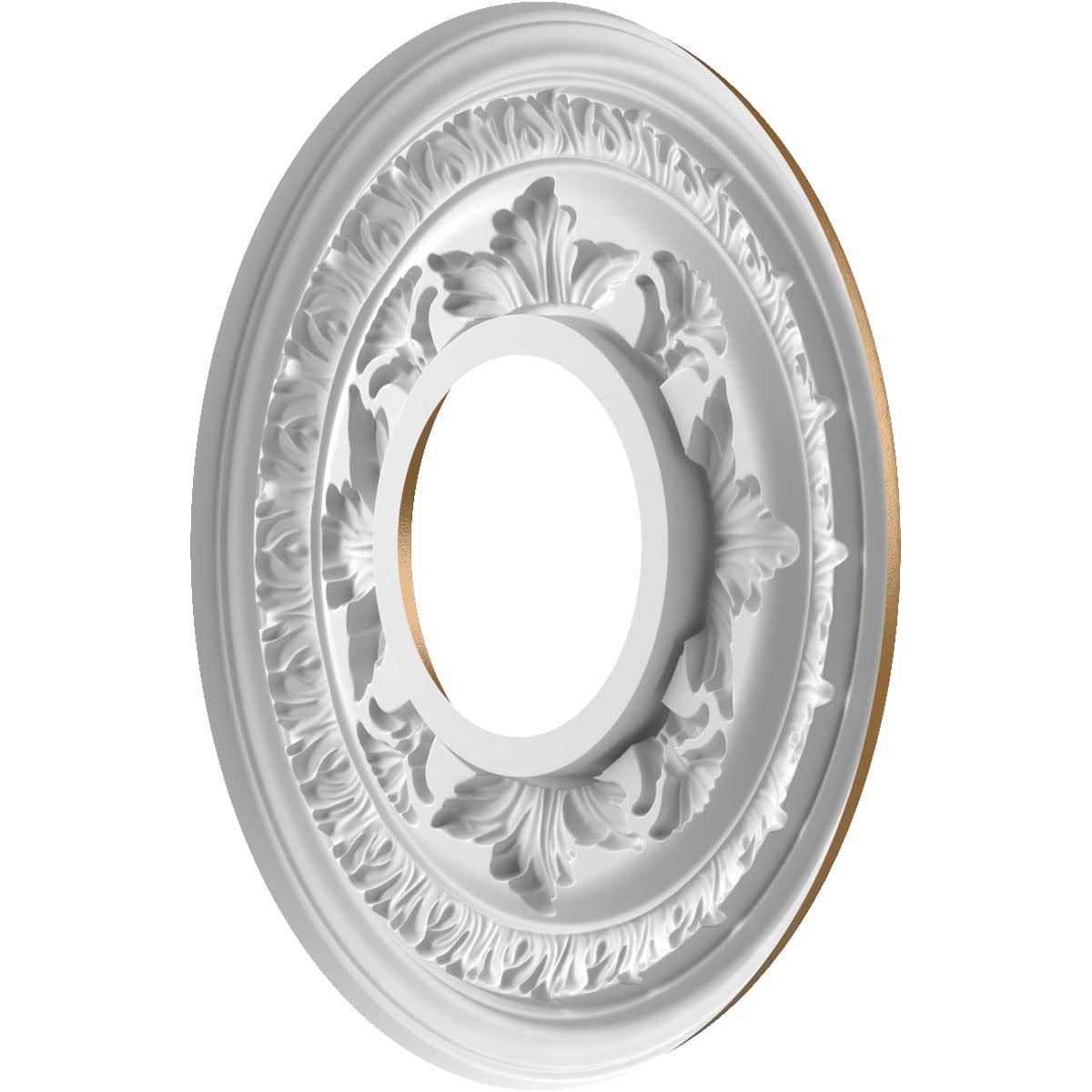 Ekena Millwork Cmp10Bacgh Baltimore Thermoformed Pvc Ceiling Medallion (Fits Canopies Up To 4 1/4''), 10''Od X 3 1/2''Id X 3/4''