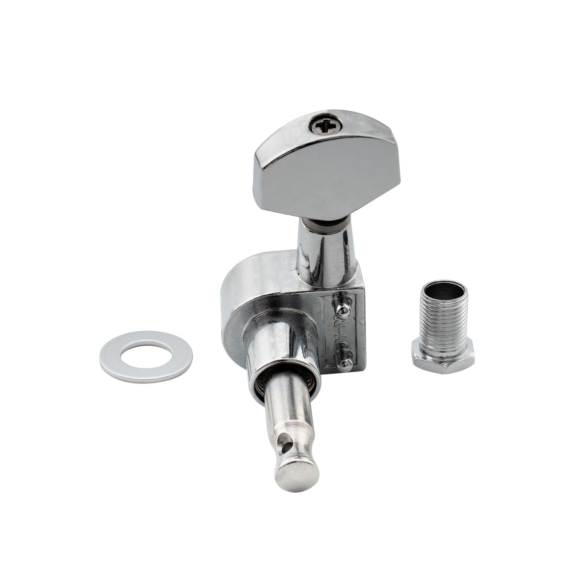 Musiclily Pro 6 Inline Sealed 2 Pins Guitar Tuners Tuning Pegs Keys Machine Heads Set For Fender Squier Strat Electric Guitar, C