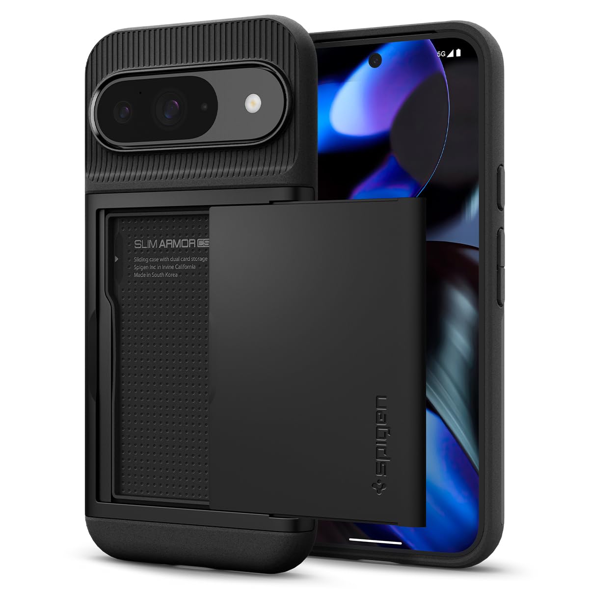 Spigen Slim Amor CS Designed for Pixel 9 Case/Pixel 9 Pro Case (2024) [Hard Shell] [Military-Grade Protection] - Black