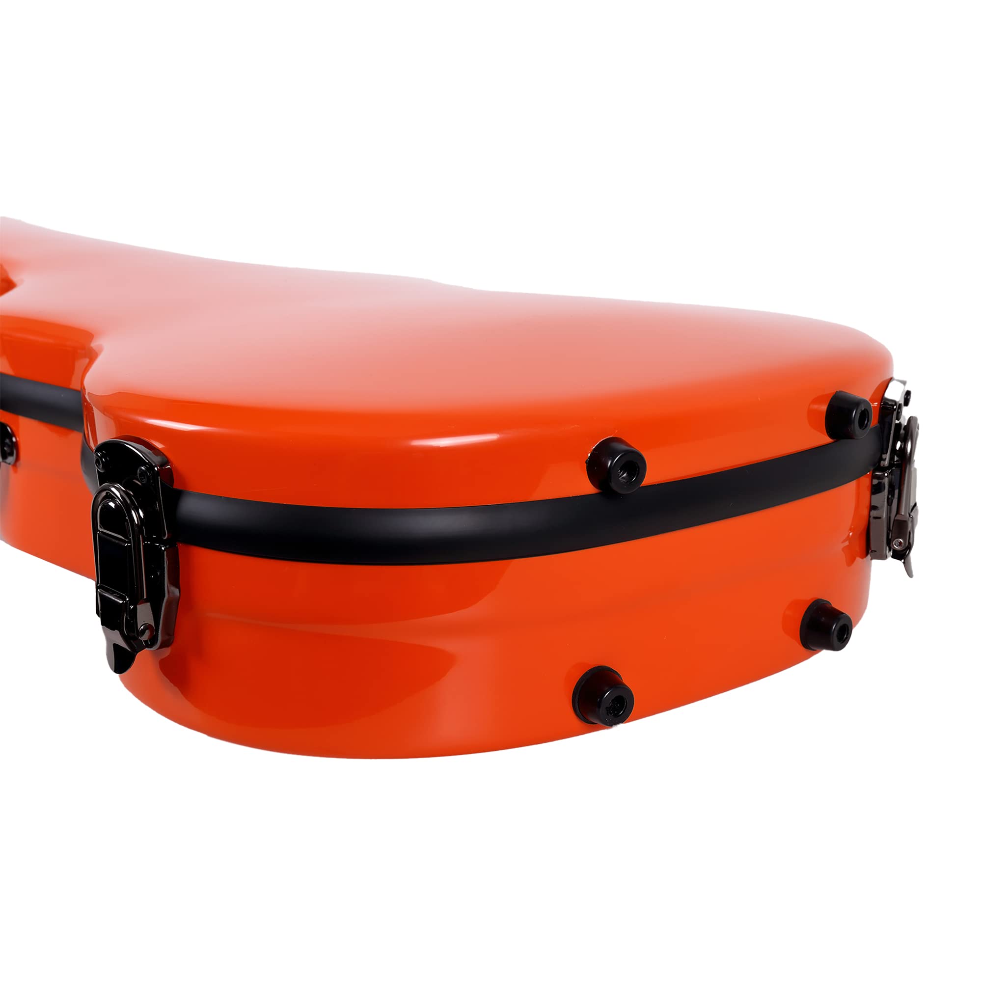 Crossrock Deluxe Fiberglass Baritone Ukulele Case With Tsa Lock, Orange (Crf2020Buor)
