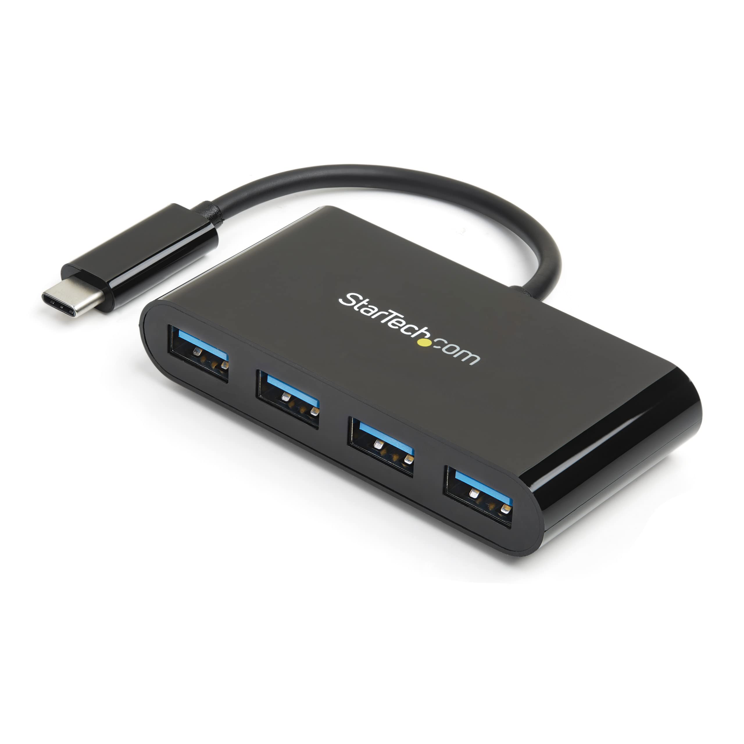 StarTech.com 4-Port USB-C Hub - Portable USB-C to 4x USB-A Hub - Bus-Powered USB 3.0 (5Gbps) Type-C Hub - USB 3.0 Port Expander 