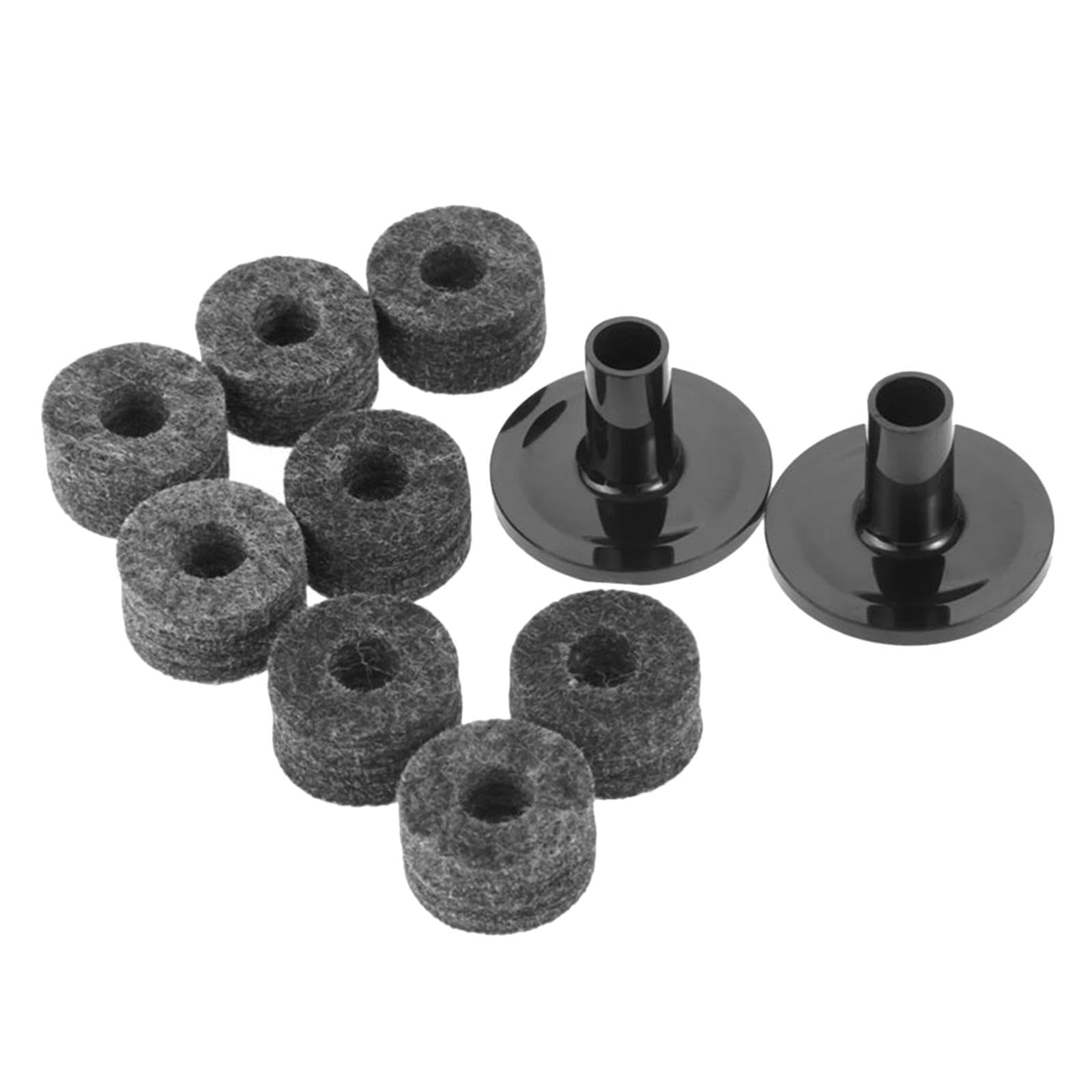 Merishopp 10X Cymbal Replacement Accessories Drum Sleeve For Show Performance Practice Grey