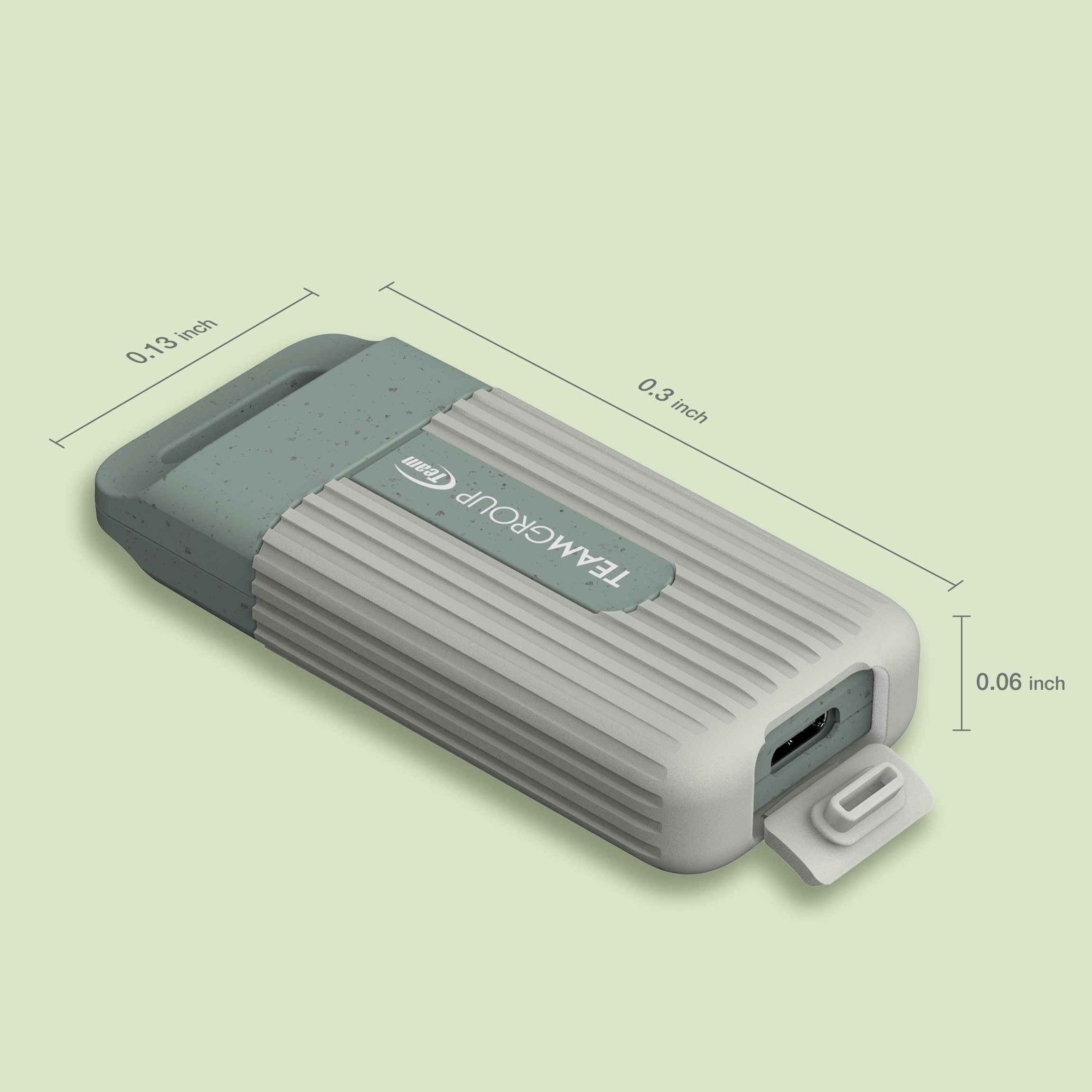 Teamgroup Pd20 Eco 1Tb Portable External Solid State Drive Ssd Read Up To 1000Mb/S Usb 3.2 Gen2X1 Type C Waterproof Dustproof Ip