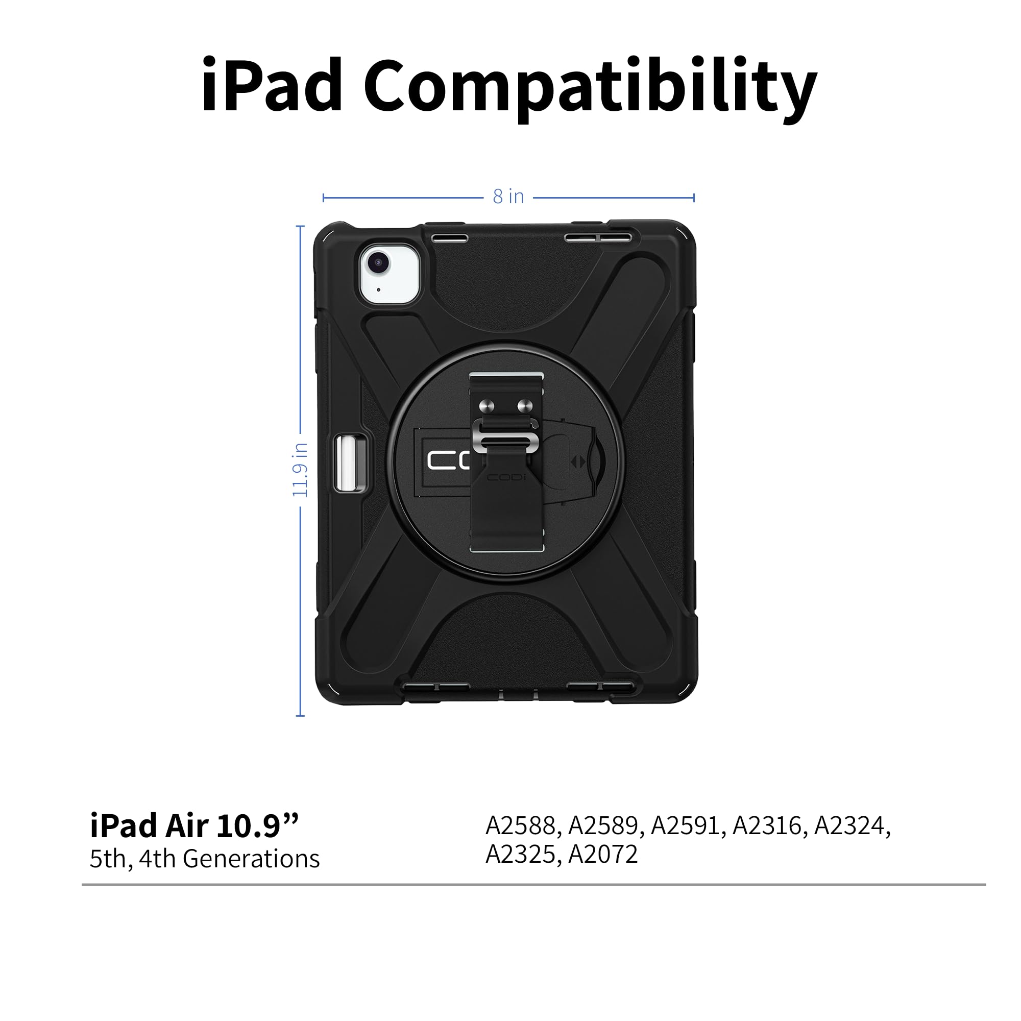 Codi Rugged Carrying Case For Ipad Air 10.9 (Gen 4, 5)