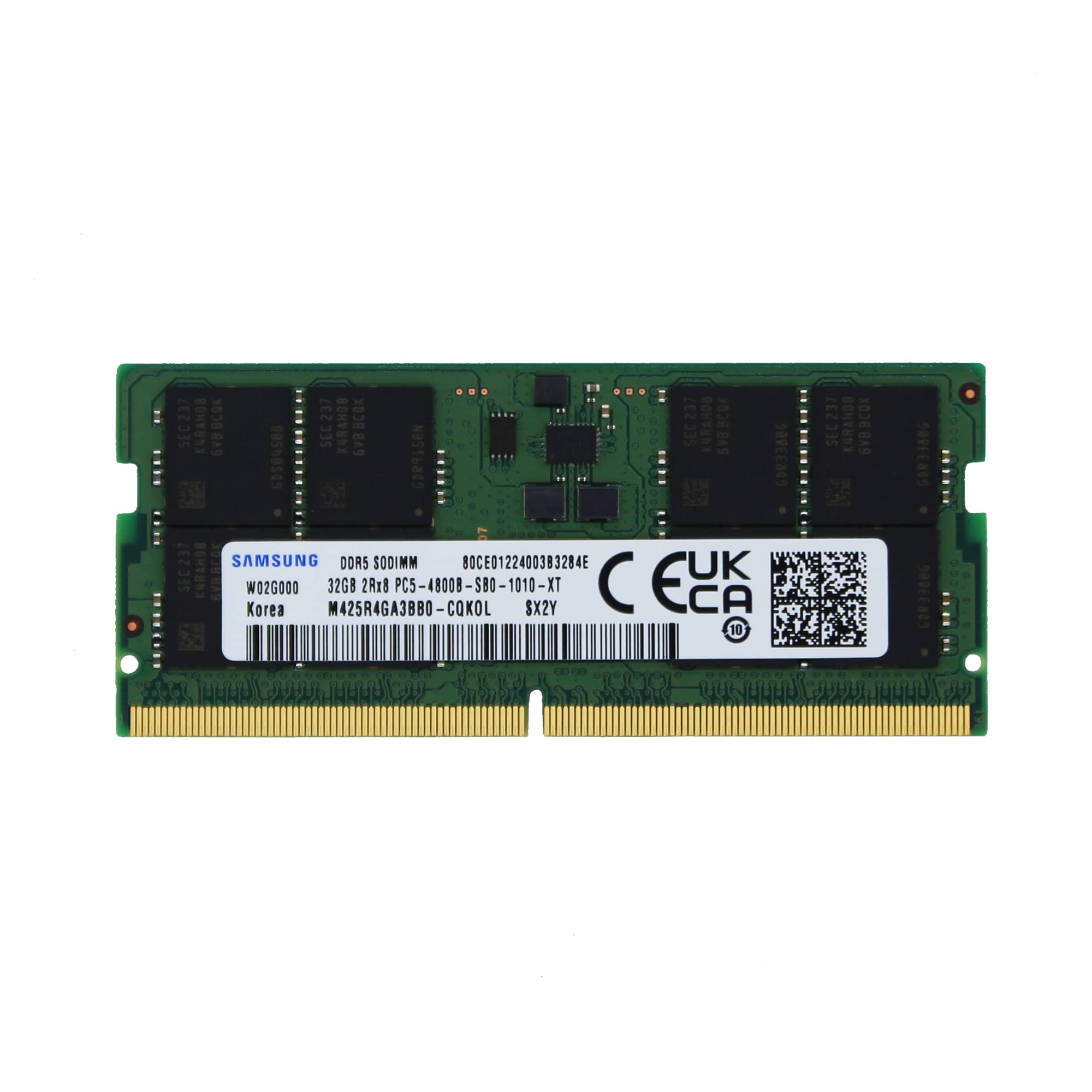 Samsung 32Gb (1X32Gb) Ddr5 4800Mhz Pc5 38400 Sodimm 2Rx8 Cl40 1.1V Module Notebook Laptop Ram Memory Upgrade M425R4Ga3Bb0 Cqk Ad
