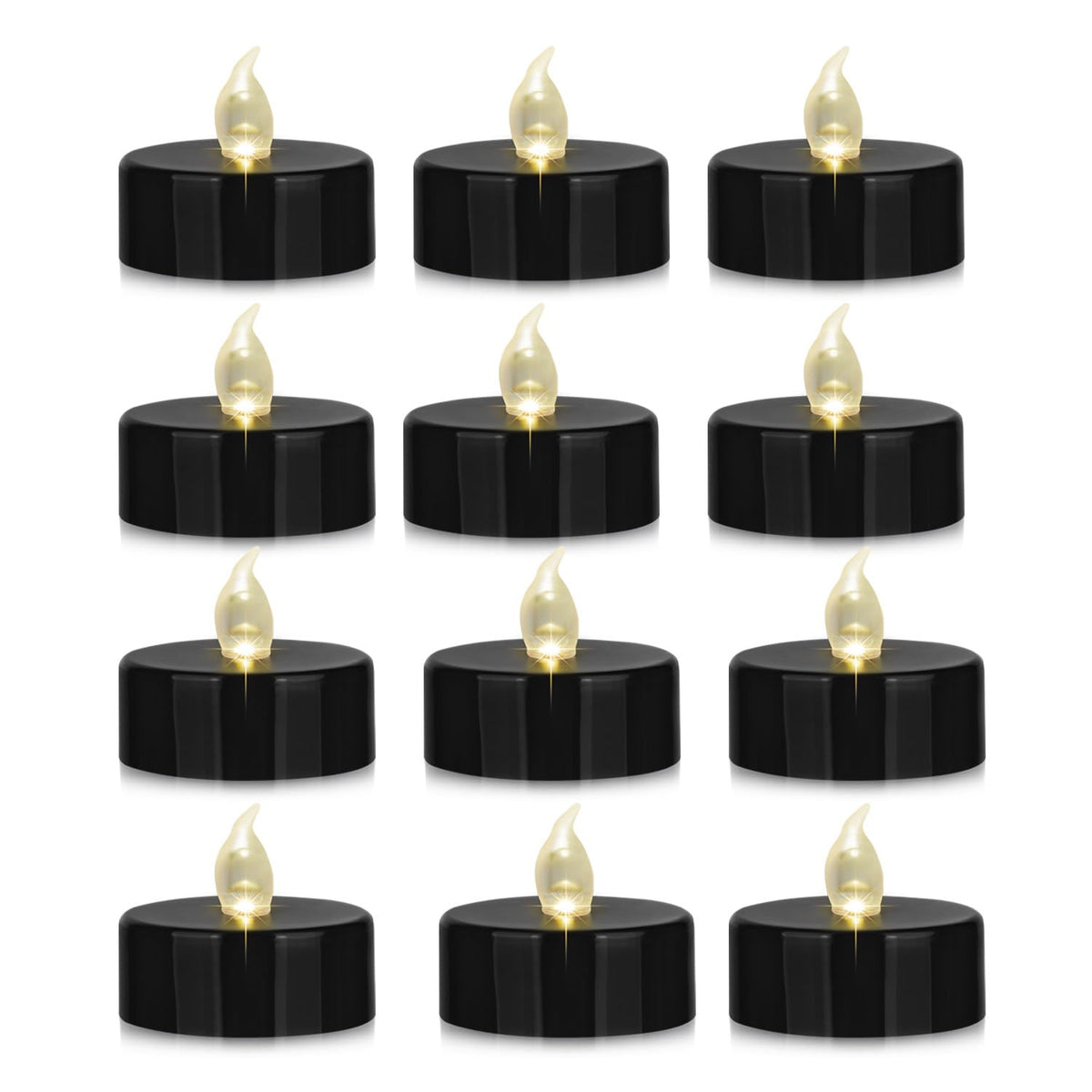 Minxin Battery Operated Tea Lights Candles: 24 Pack Realistic And Bright Flickering Holiday Gift Flameless Candles Led Electric 
