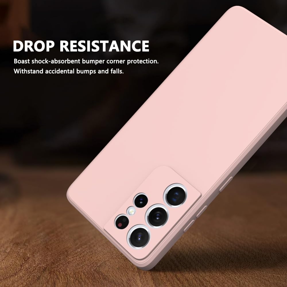 Wogroo For Samsung Galaxy S21 Ultra Case Pink, Scratch Resistant With Soft Touch, Slim Thin Phone Cover For Samsung Galaxy S21 U