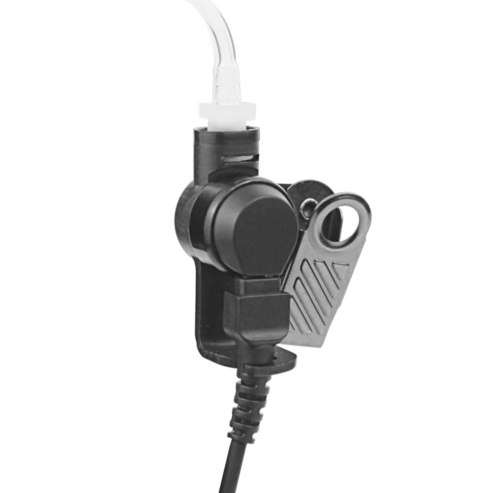 Juyode 3.5Mm Listen Only Earpiece 1 Pin Two Way Radios Receiver Walkie Talkie Headset With Clear Acoustic Tube Earbud Single Sid