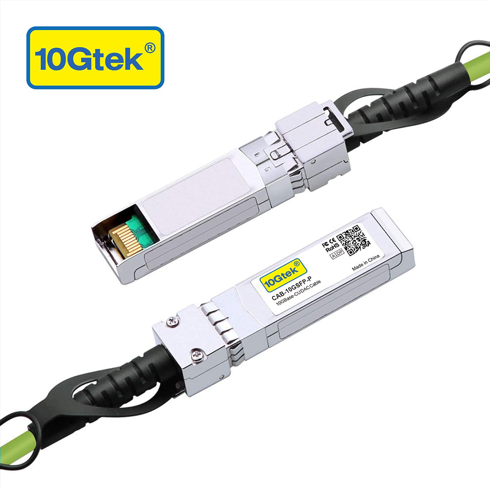 [Green] Colored 10G Sfp+ Dac Cable   Twinax Sfp Cable For Ubiquiti Unifi Devices, 1 Meter(3.3Ft)