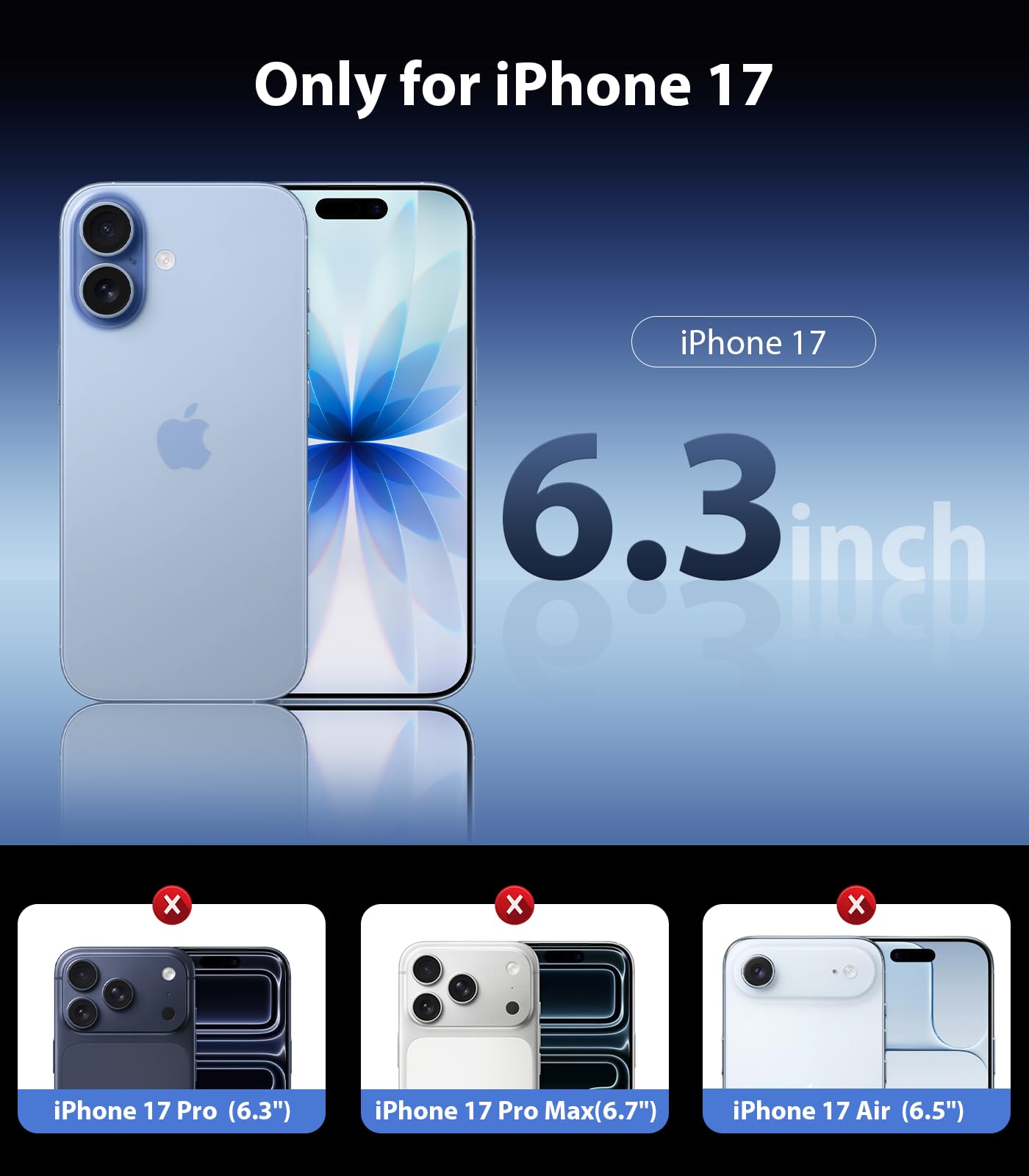 Mkeke For Iphone 17 Privacy Screen Protector 3 Pack, 25 Anti Spy & Auto Installation Privacy Screen Protector 9H+ Hardness Full