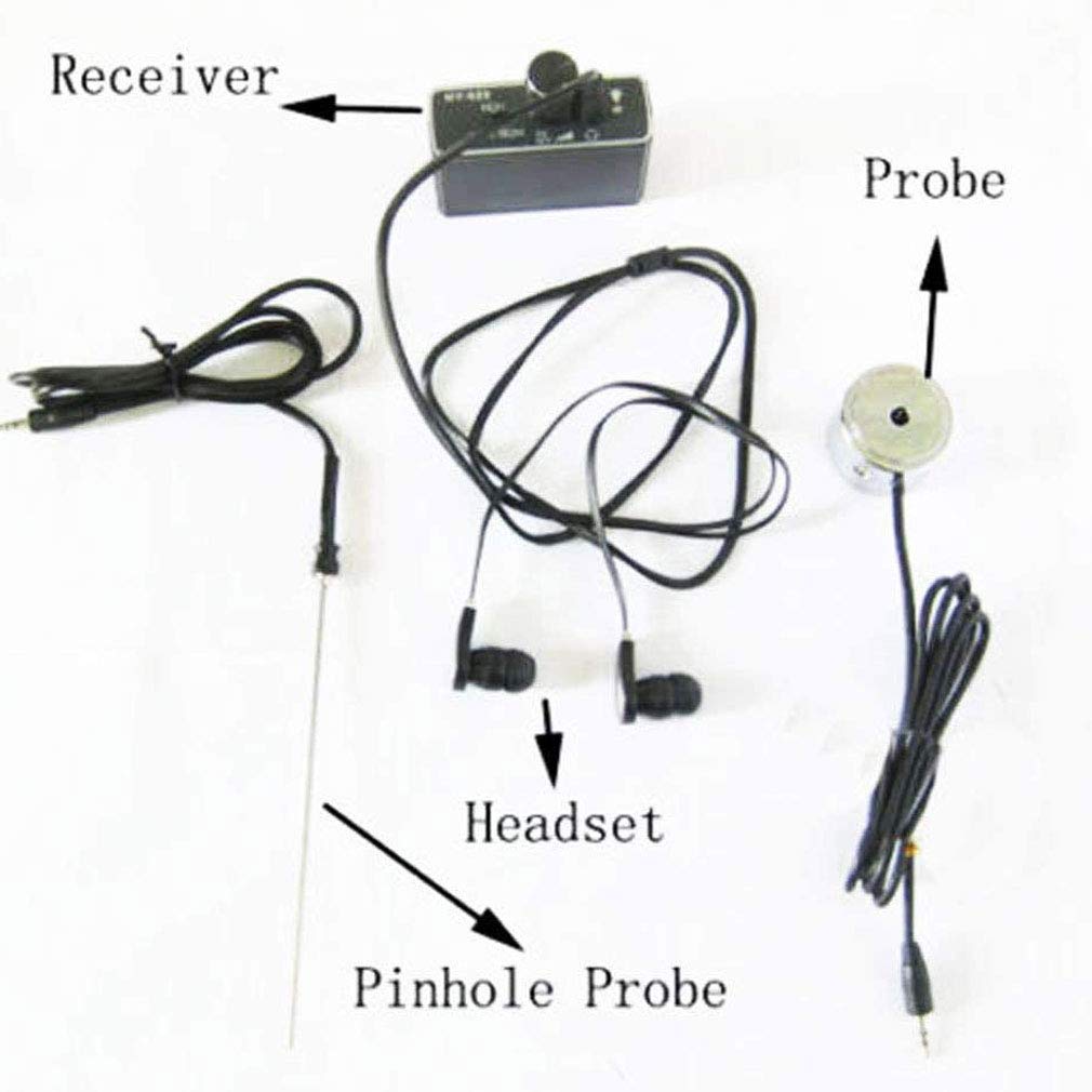 Ramwans Enhanced Version Super Sensitive Listen Thru Wall Contact/Probe Microphone Amplifier System (Enhanced Version Super Sensitive Probe Microphone) (Enhanced Sensitive Microphone)