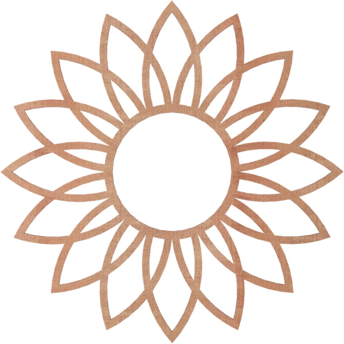 Ekena Millwork 20''Od X 7''Id X 1/4''T Daisy Wood Fretwork Pierced Ceiling Medallion, Cherry