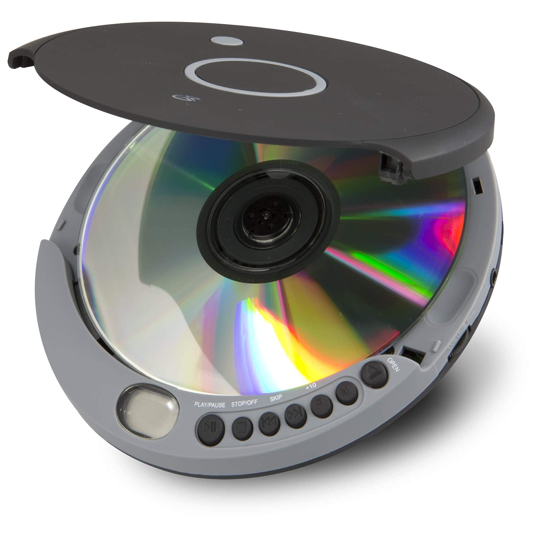 Gpx Portable Personal Cd Player And Mp3 Player With Anti Skip Protection And Stereo Earbuds, Black Gray Pc807Bmp3U