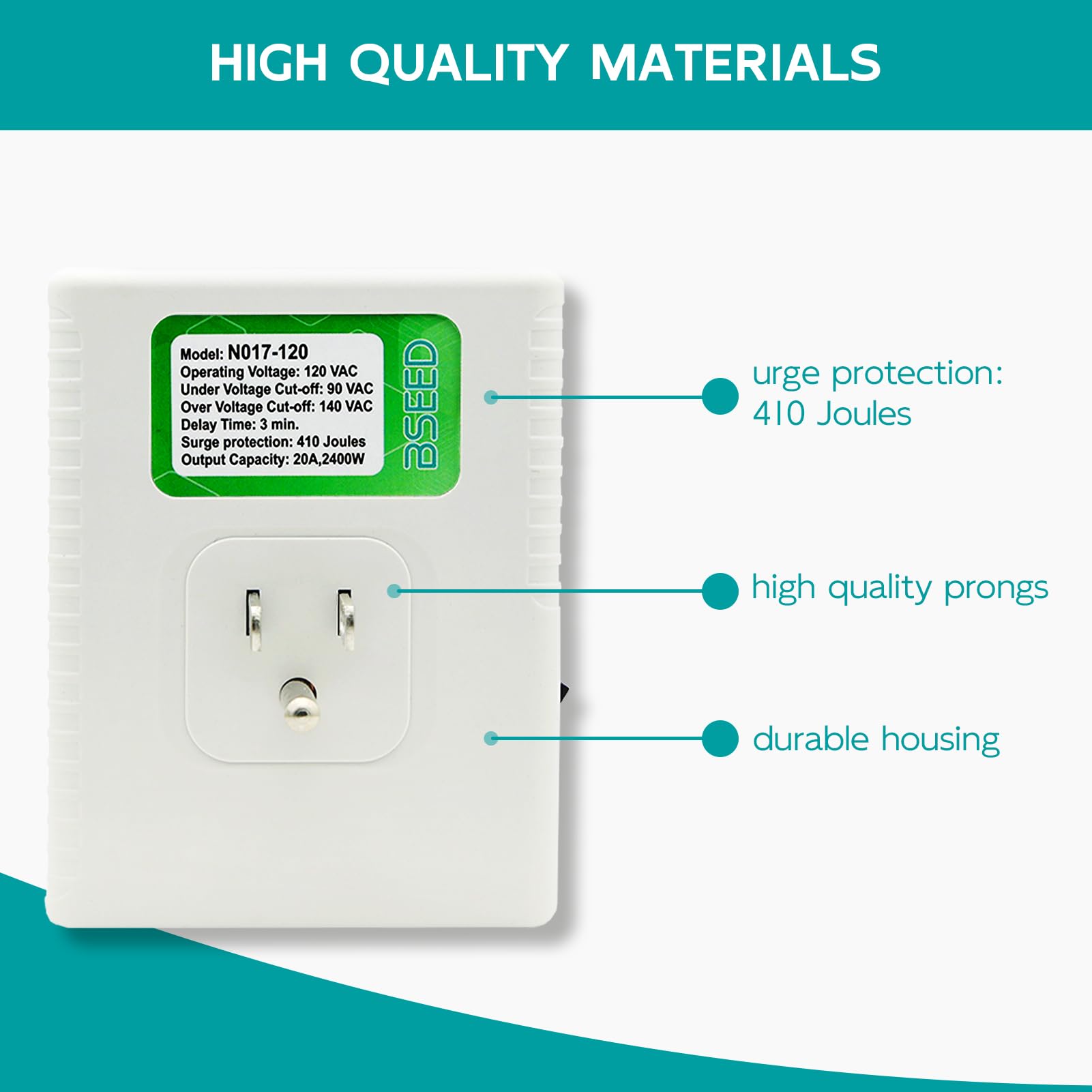 Bseed Surge Protector, Surge Protector Outlet For Refrigerator, Wall Power Surge Protector Plug In For Tv, Computer, Washing Mac
