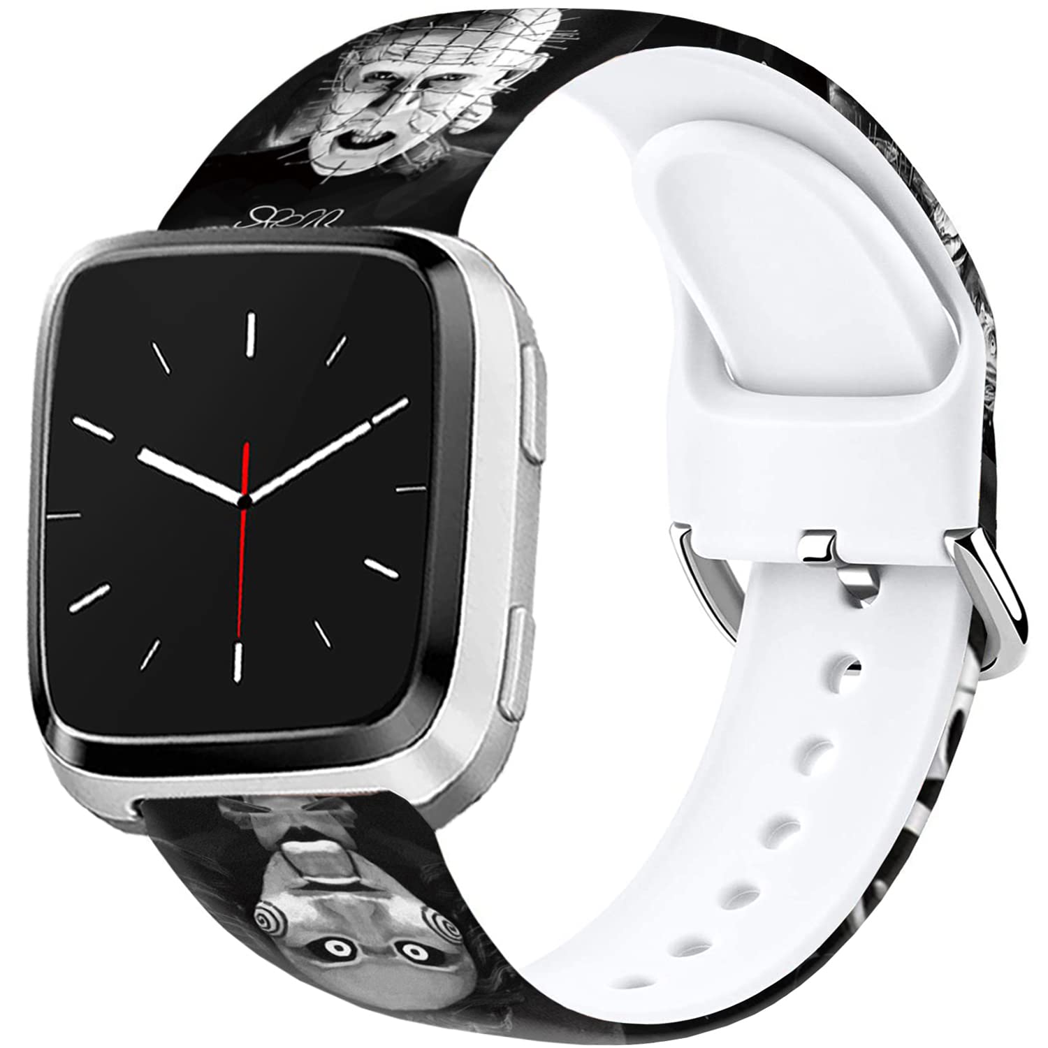 Sjiangqiao Thriller Scream Halloween Horror Chuck-Y Skeleton Skull Pin Head Hellraise Bands Compatible With Fitbit Versa 2/Versa