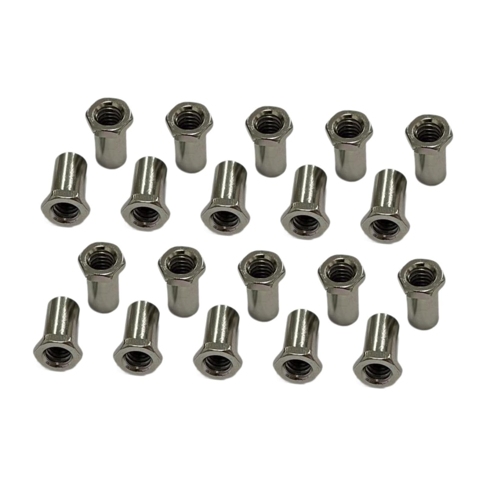 Urjix 20 Pieces Drum Mounting Screws Nut Easy To Use Study Practical Accessory Hexagonal