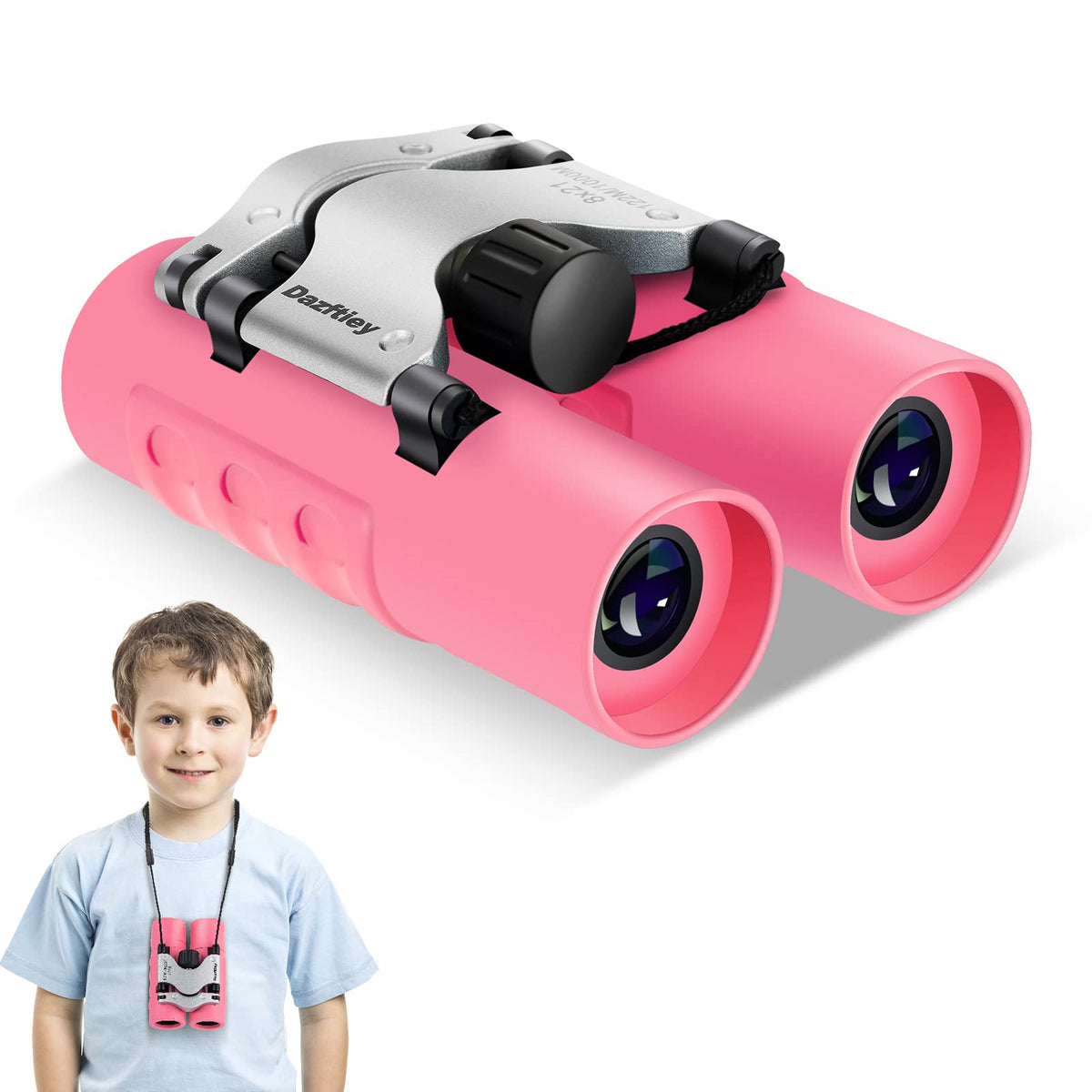 Binoculars For Kids,Dazftiey 8X21 High Resolution Shockproof Lightweight Binoculars Compact Kids Binoculars For 3-12 Years Boys 
