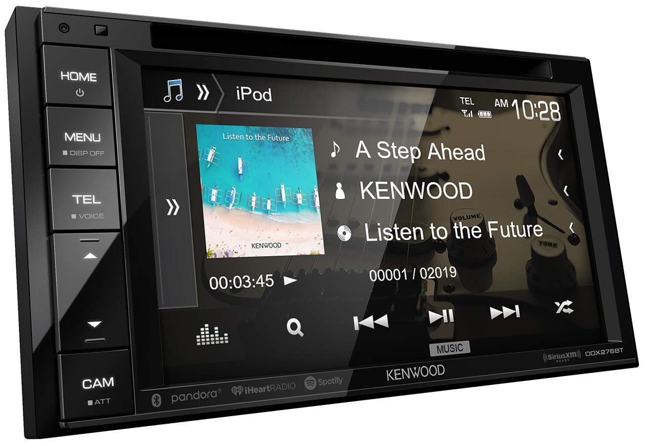 Kenwood Ddx276Bt 6.2 Dvd Receiver With Bluetooth | Double Din Bluetooth Car Stereo With 6.2 Clear Resistive Touch Panel
