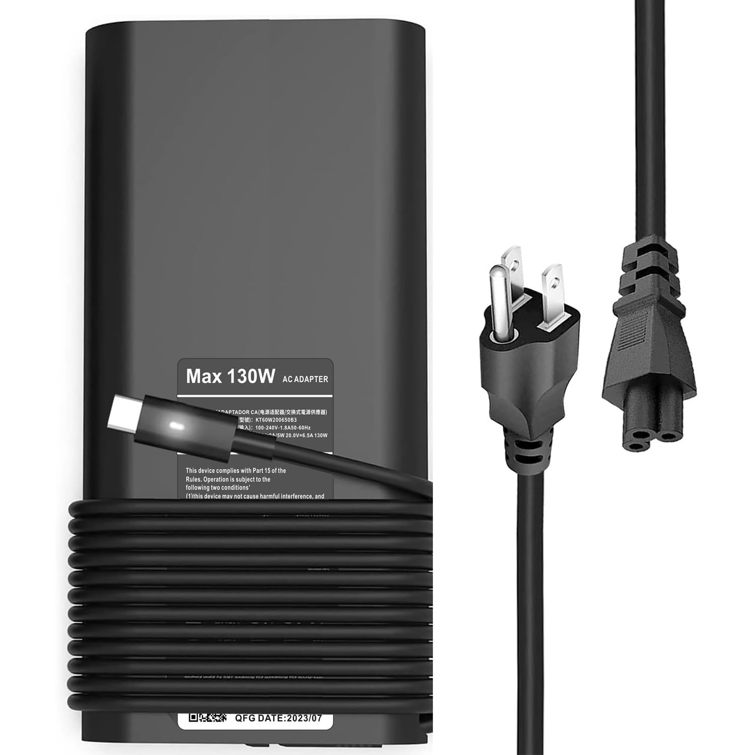 Replacement 130W Usb C Dell Laptop Charger For Dell Xps 15 2In1 9575 9510 9500 9520 Xps 17 9700 9710 9720, Precision 5530 2In1 5