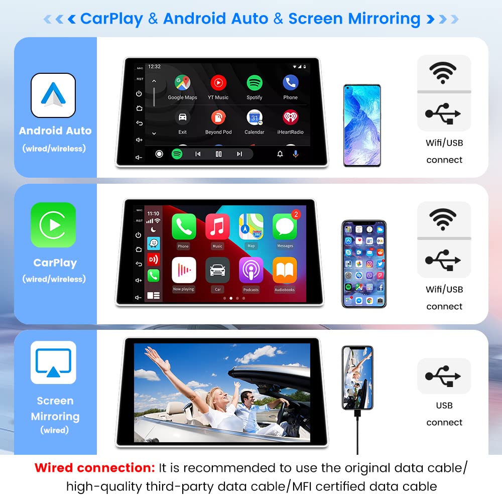 Carlinkit Wireless Carplay Car Adapter For Android Car Radio,Wireless Android Auto & Apple Carplay 2 In 1 Dongle Low Power Consumption,Support Plug & Play,Screen Mirroring,Ota Update,Google Maps Etc