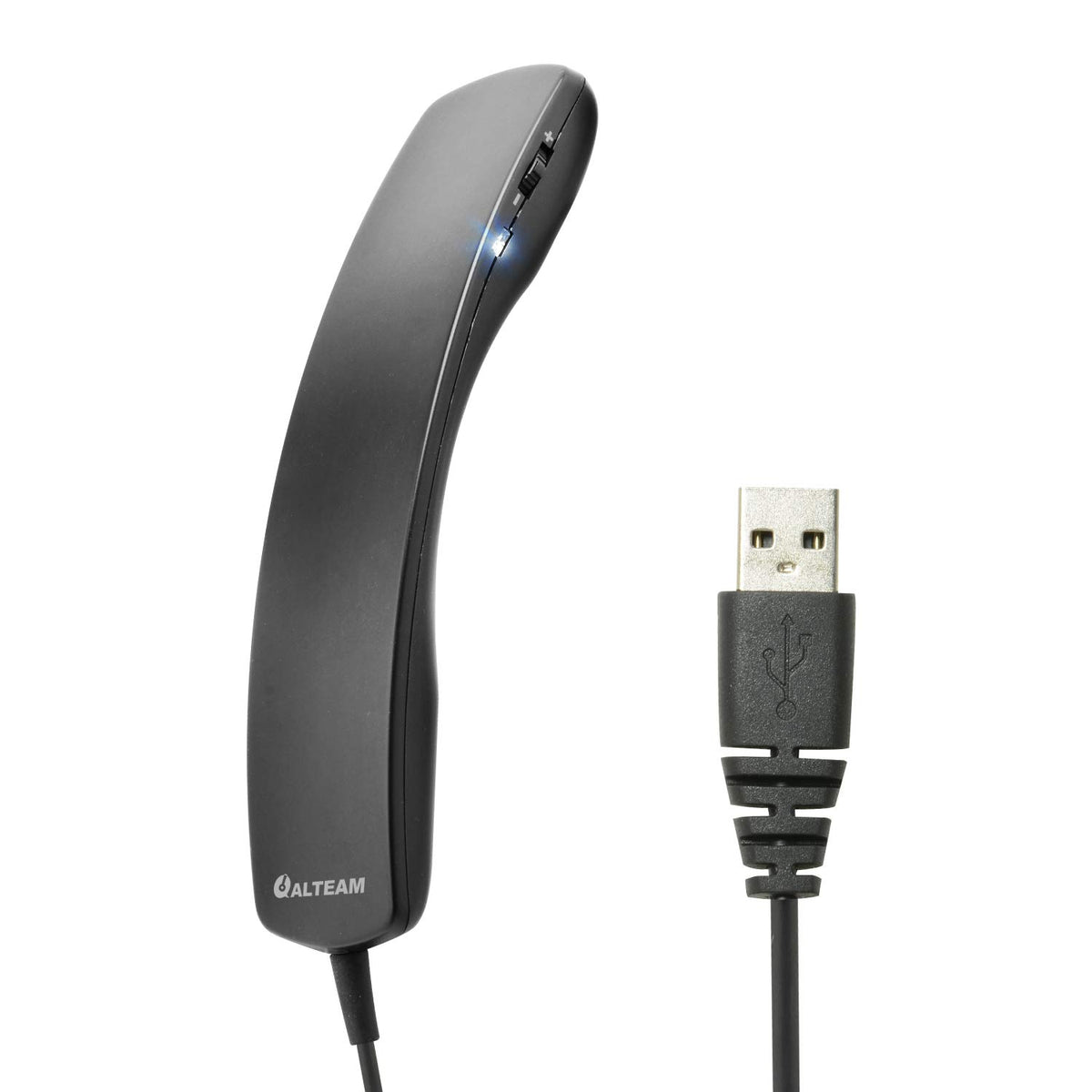 Alteam Wired Portable Usb Handset Plug And Play With 2M Long Cable For Softphone Lightweight 78G, Retro, Volume Control, Microph