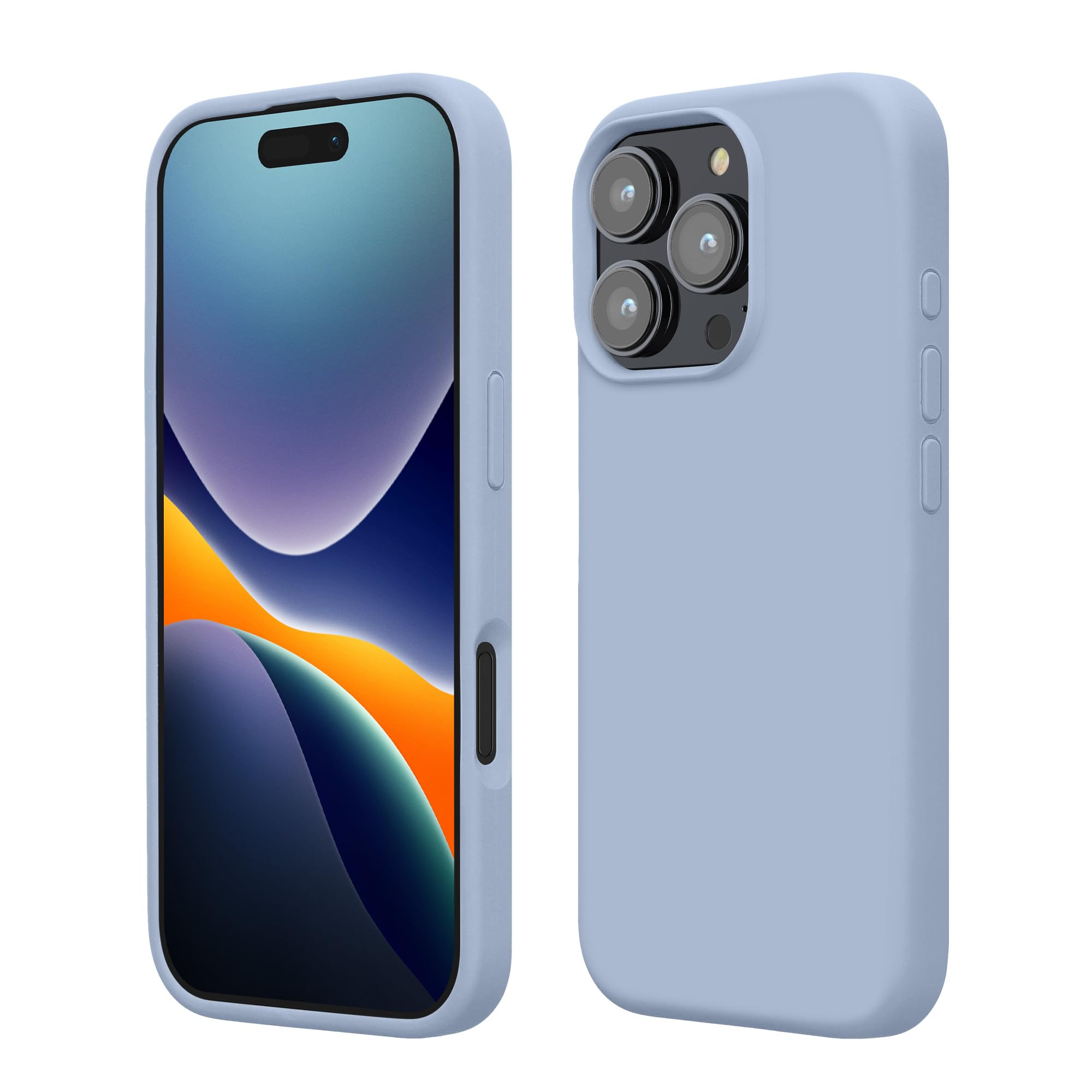 kwmobile Case Compatible with Apple iPhone 16 Pro Max Case - TPU Silicone Phone Cover with Soft Finish - Light Blue Matte