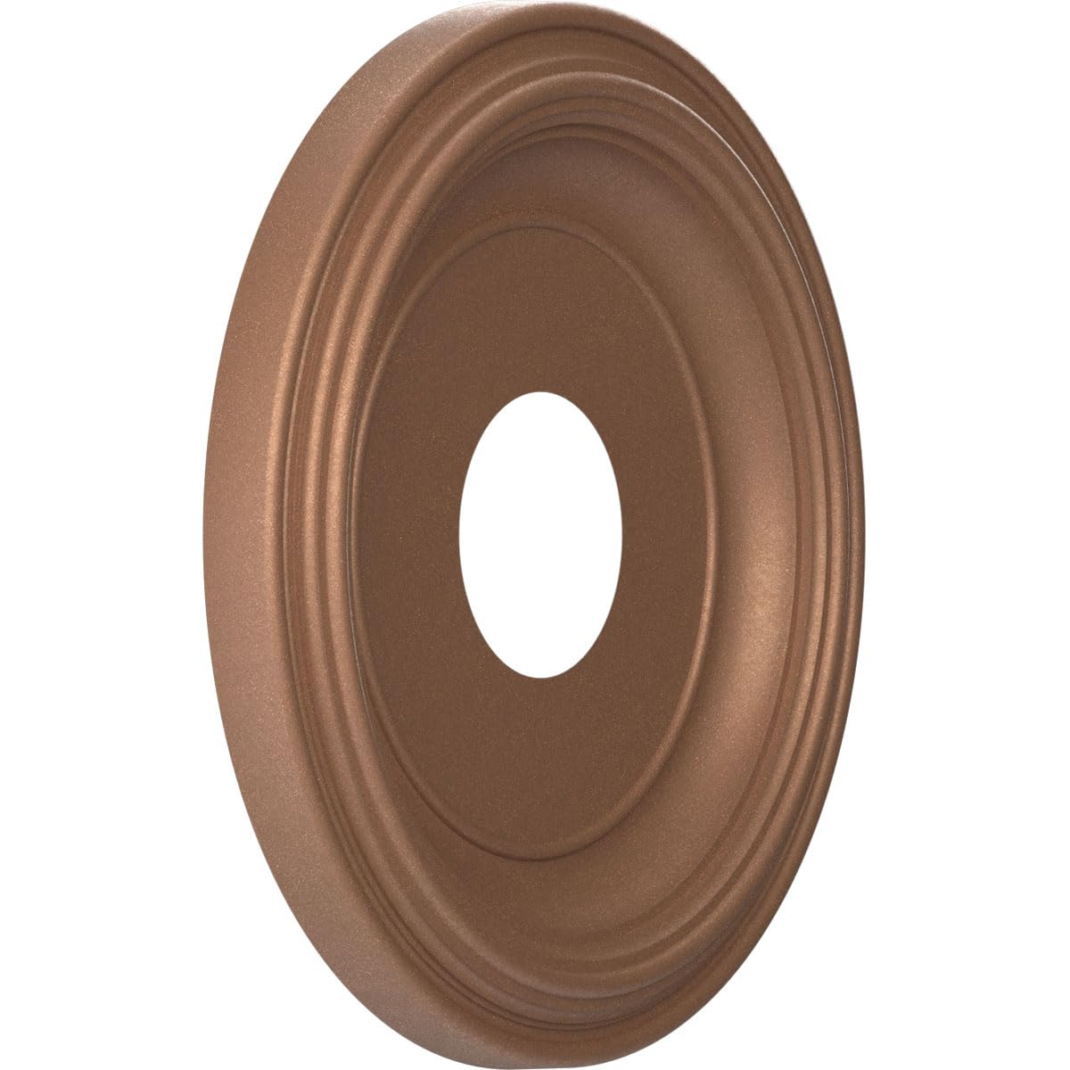 Ekena Millwork 13Od X 3 1/2Id X 1 1/4P Traditional Thermoformed Pvc Ceiling Medallion (Fits Canopies Up To 7 1/2), Aged Copper