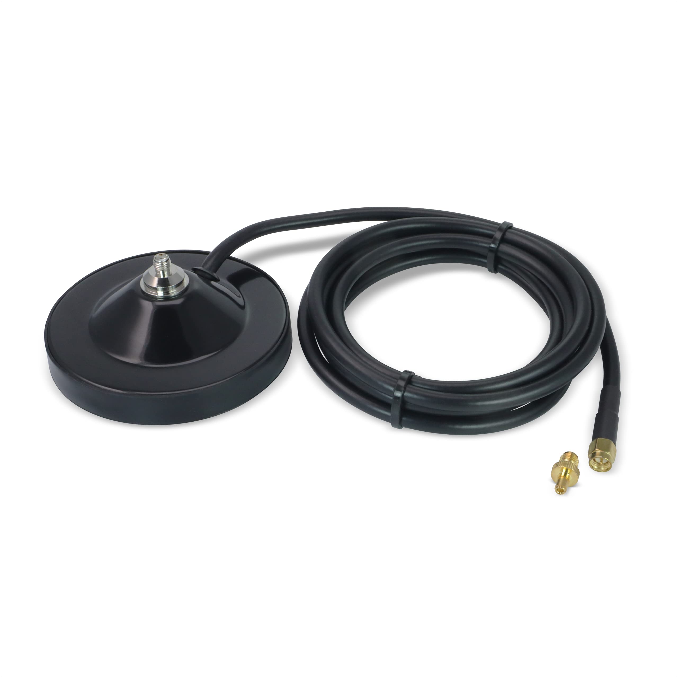 Proxicast Pro Grade 3.5 Inch Magnetic Antenna Base (Sma Jack/Sma Plug + Ts9 Adapter)   6.5 Foot Coax Lead   For 4G/5G Cellular, Ham, Ads B, Gps Antennas (Ant 120 Mb5)