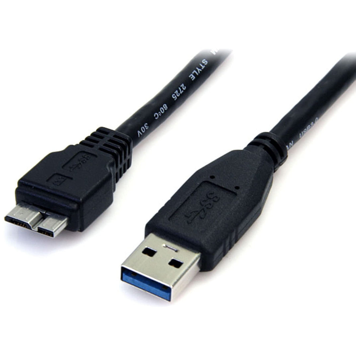 Startech.Com 0.5M (1.5Ft) Black Superspeed Usb 3.0 Cable A To Micro B   Usb 3.0 Micro B Cable   1X Usb 3 A (M), 1X Usb 3 Micro B