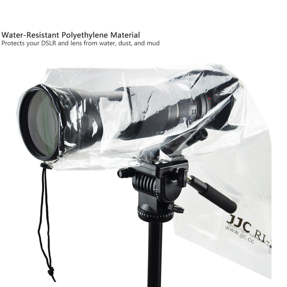 Jjc 2 Types Dslr Camera Rain Cover Coat Sleeve Protector For Canon Nikon Fujifilm Sony Olympus Panasonic Pentax Sigma With A Len